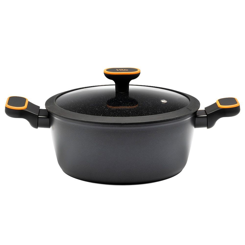 GRANITE pot with lid for cooking stewing VILDE 24 cm 4,2L Manufacturer code 5900670117181