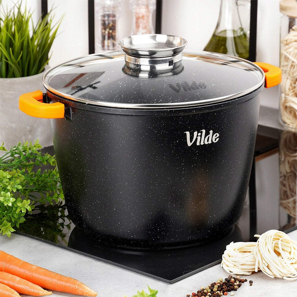 GRANITE pot with lid for cooking stewing baking 28 cm 9,7L Packaging status original