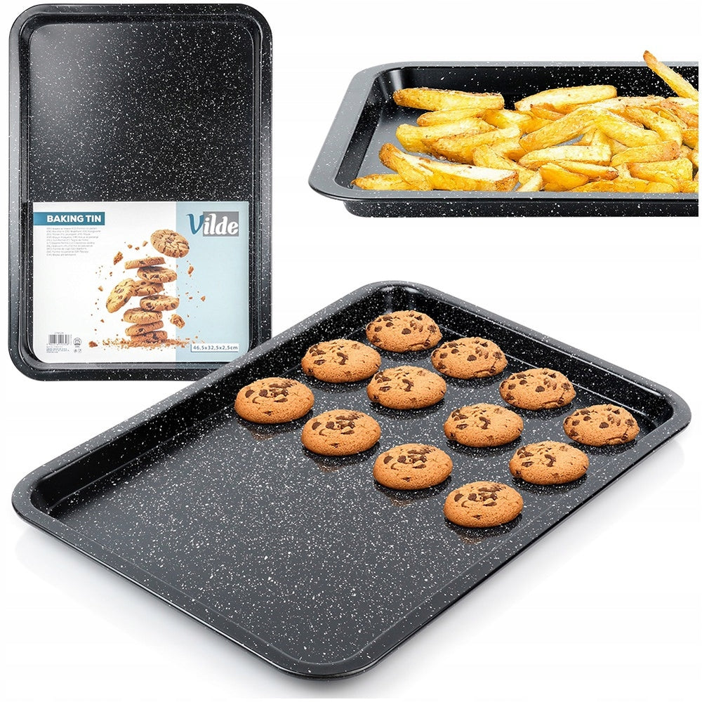 GRANITE sheet low for baking cookies vegetables oven 46,5x32,5 cm