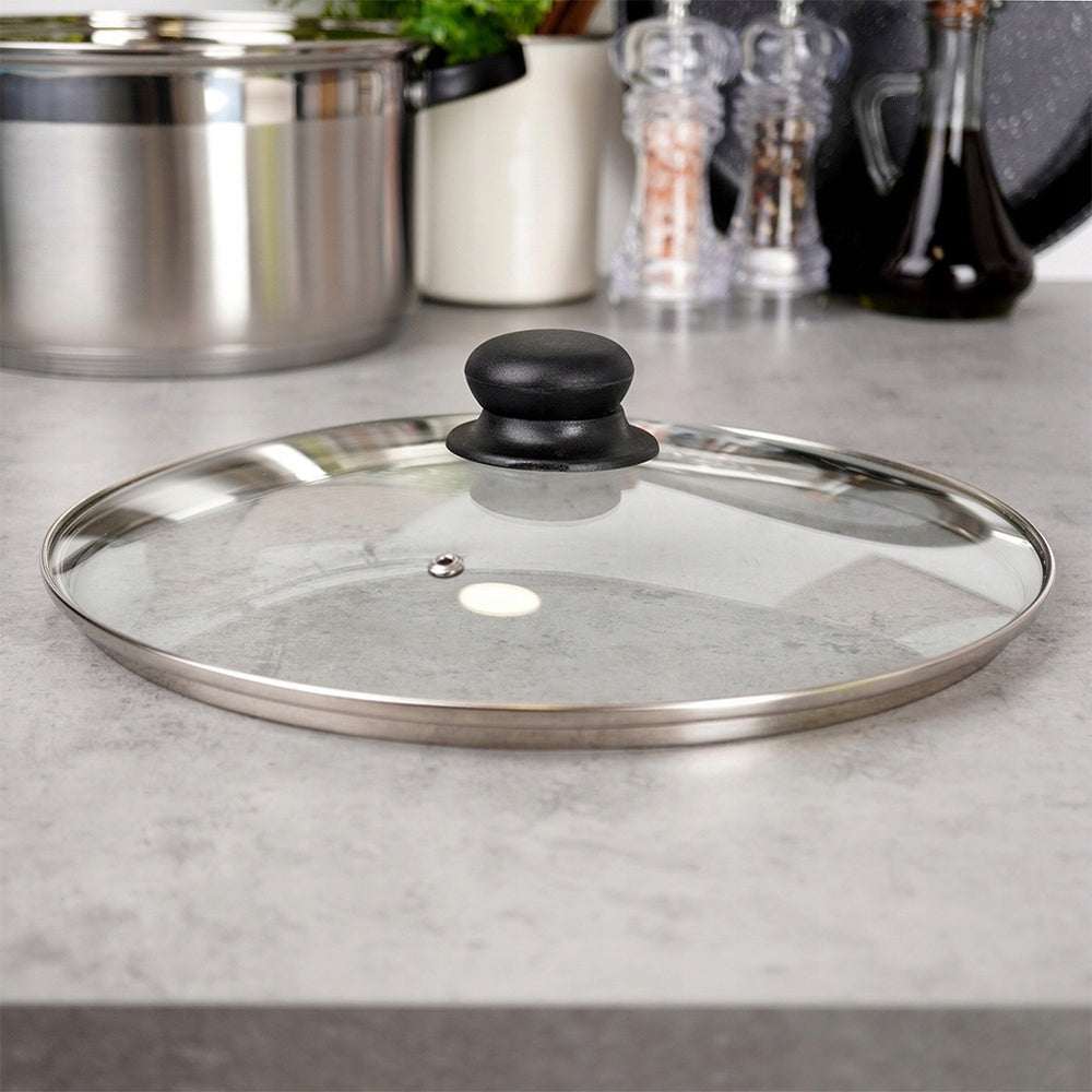 GRANITE wok large deep frying pan for frying stew 28 cm + lid Manufacturer code 5904316499587