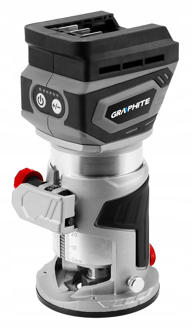 GRAPHITE Brushless Cordless Milling Machine 18V Depth Adjustment Tool holder (mm) 6