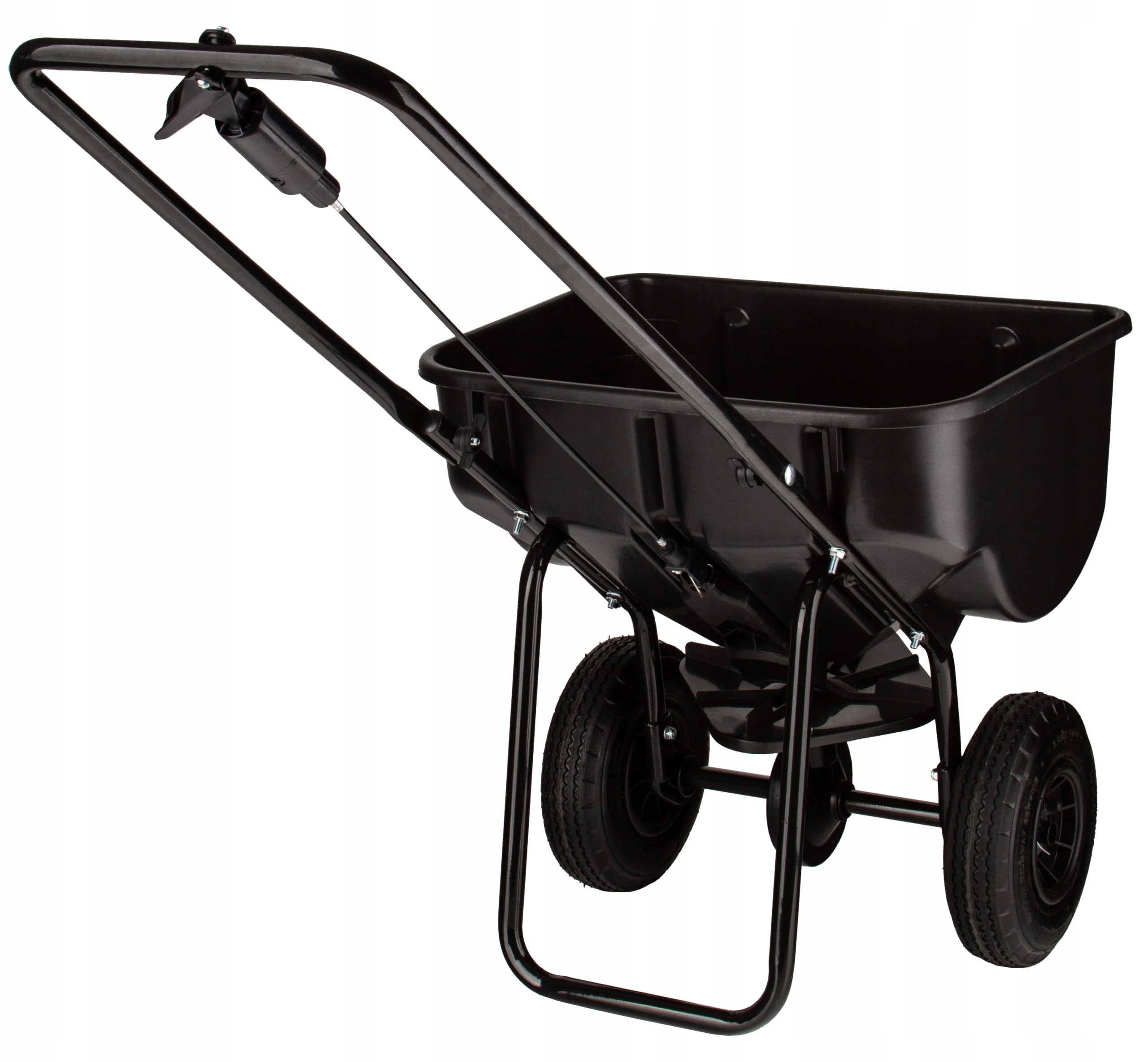 GRASS FERTILIZER SEEDER SAND SALT SEED SPREADER 3,5m 28L WHEELS Packaging status original