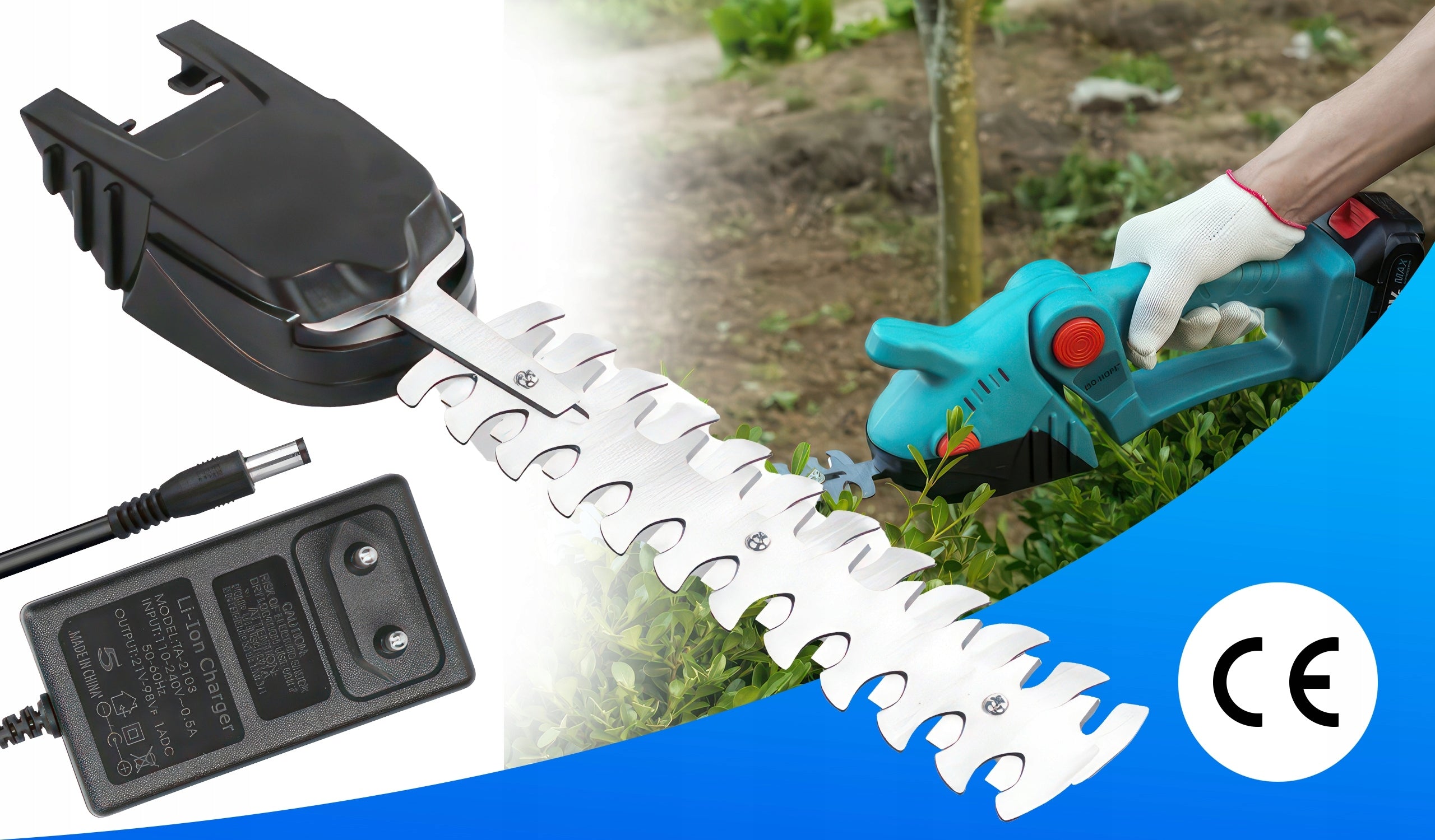 GRASS HEDGE TRIMMER ELECTRIC CORDLESS PRUNER Packaging status original