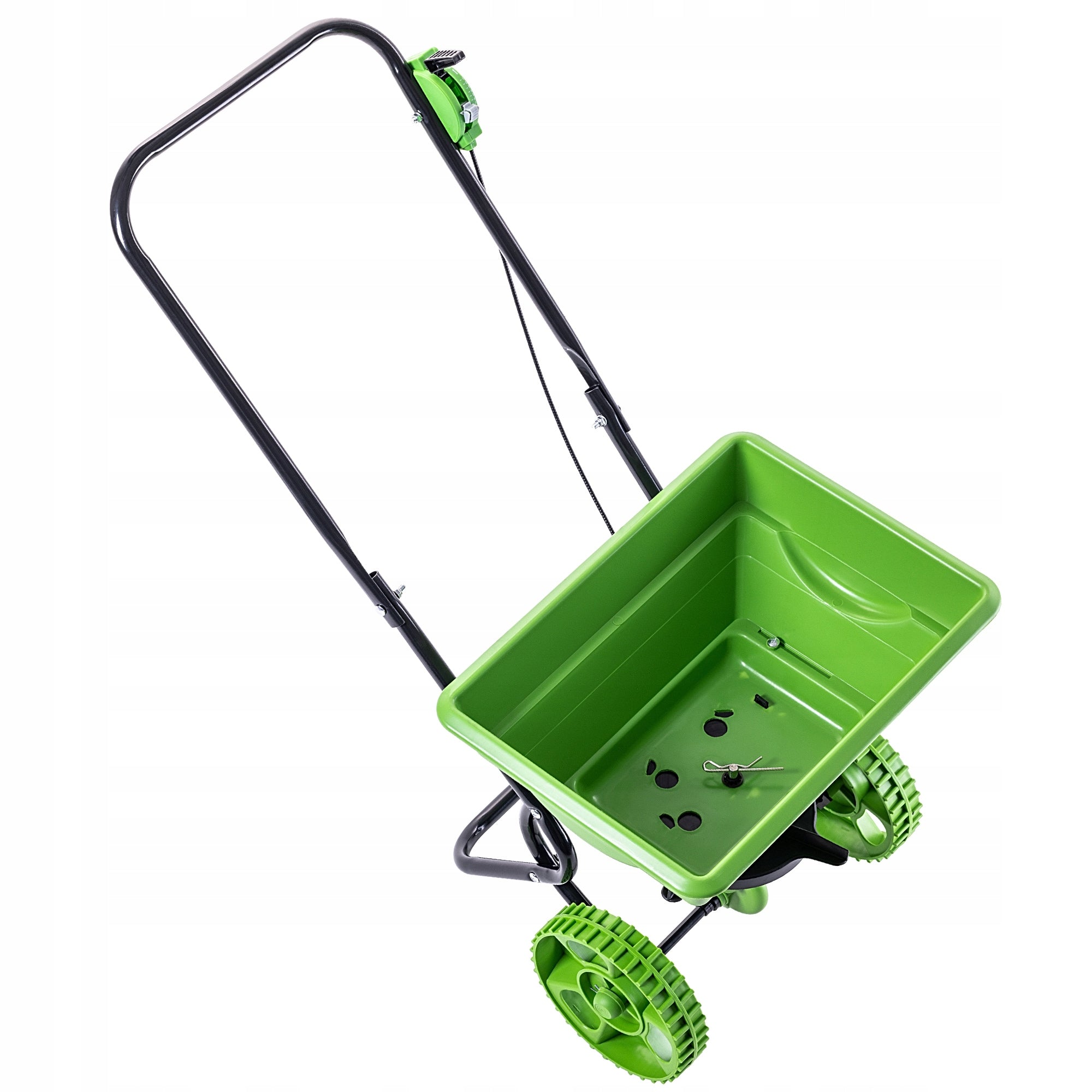 GRASS SEED DRILL 15L MANUAL SAND SALT SEED FERTILIZER SPREADER ON WHEELS Capacity 15 l