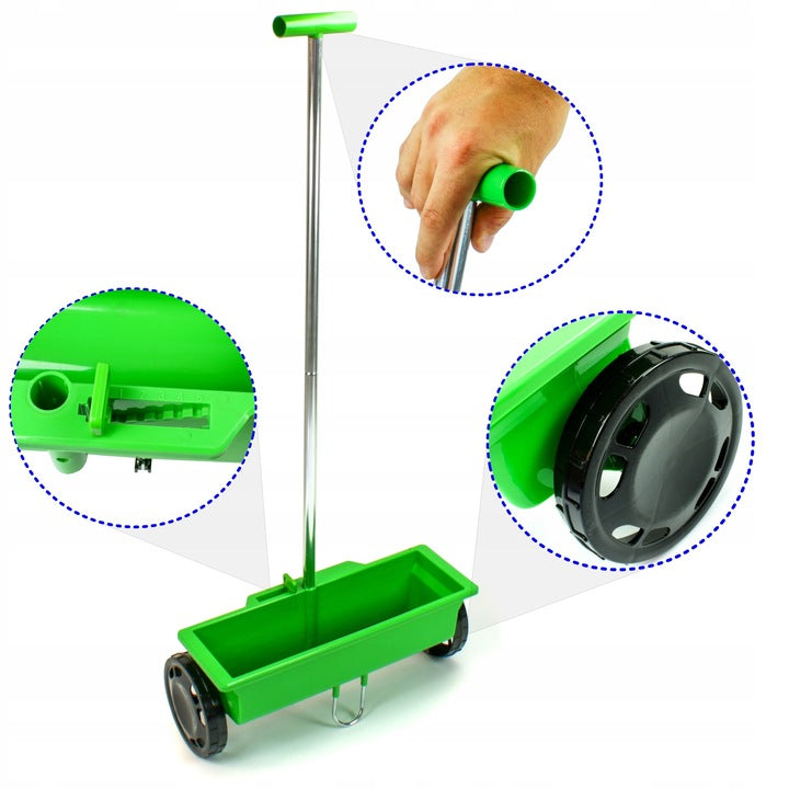 GRASS SEED DRILL 6l MANUAL GARDEN SAND SALT FERTILIZER SEED SPREADER Manufacturer code UNIWERSALNY DO SIANIA ROZSIEWANIA NAWOZÓW