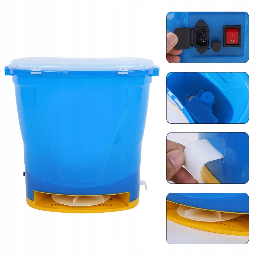 GRASS SEED DRILL FERTILIZER SPREADER SALT SPREADER 2IN1 Power supply rechargeable battery