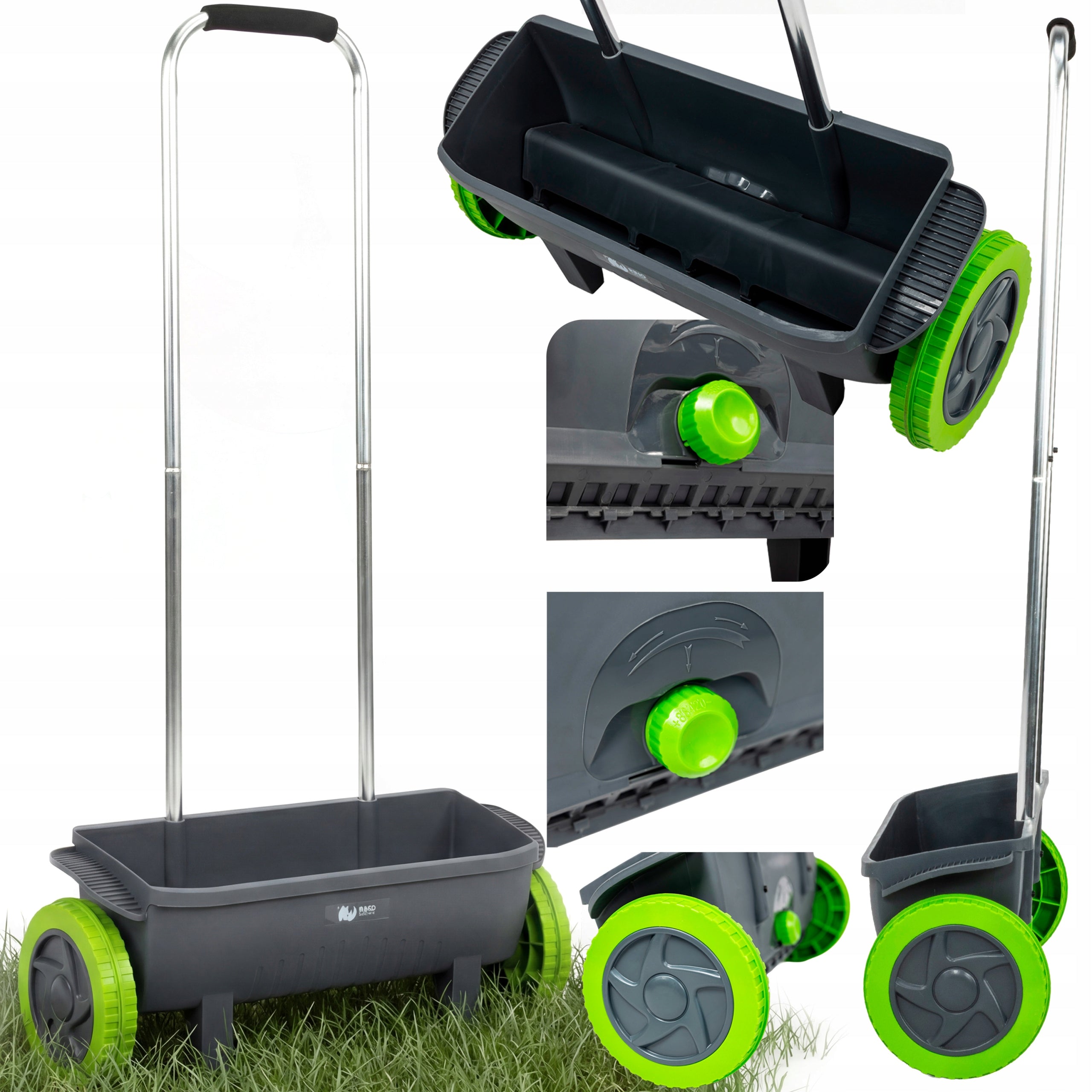 GRASS SEED DRILL MANUAL VEGETABLE SALT SEED SPREADER 12L RINO