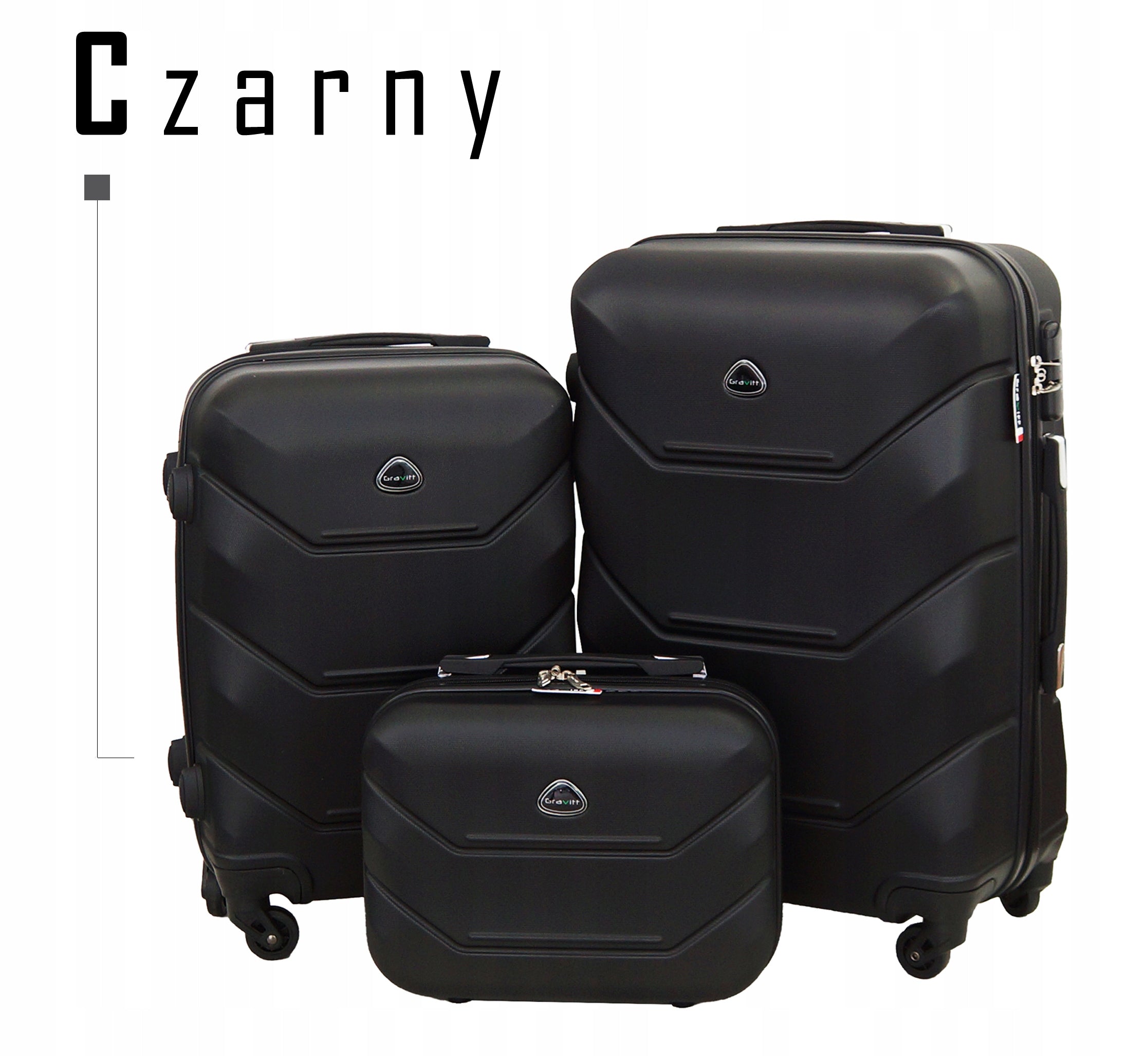 GRAVITT SUITCASE LUGGAGE SMALL SET 3in1 950 Width (longer edge) 42 cm