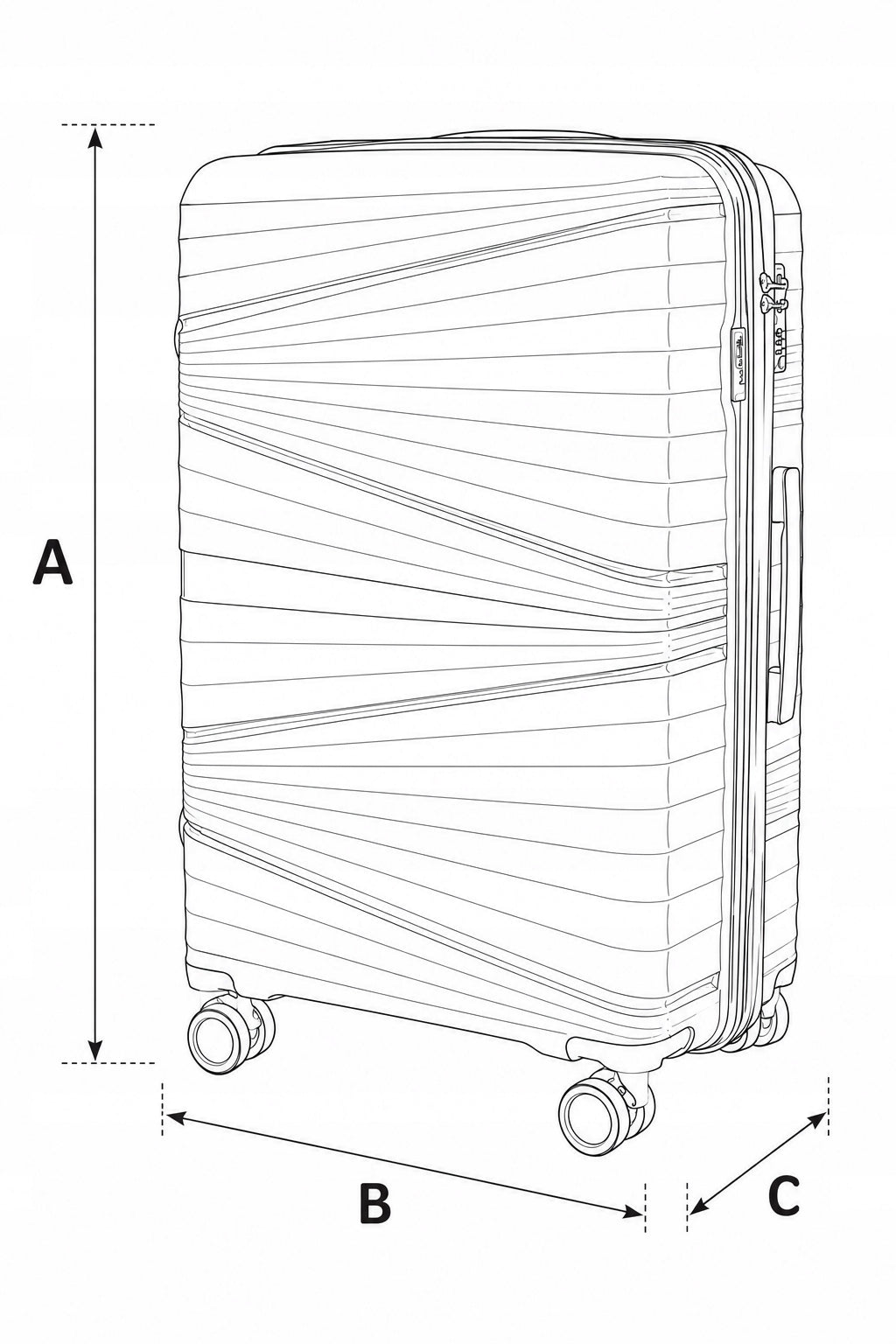 GRAVITT travel case with wheels polypropylene medium 008 Depth (shorter edge) 24 cm