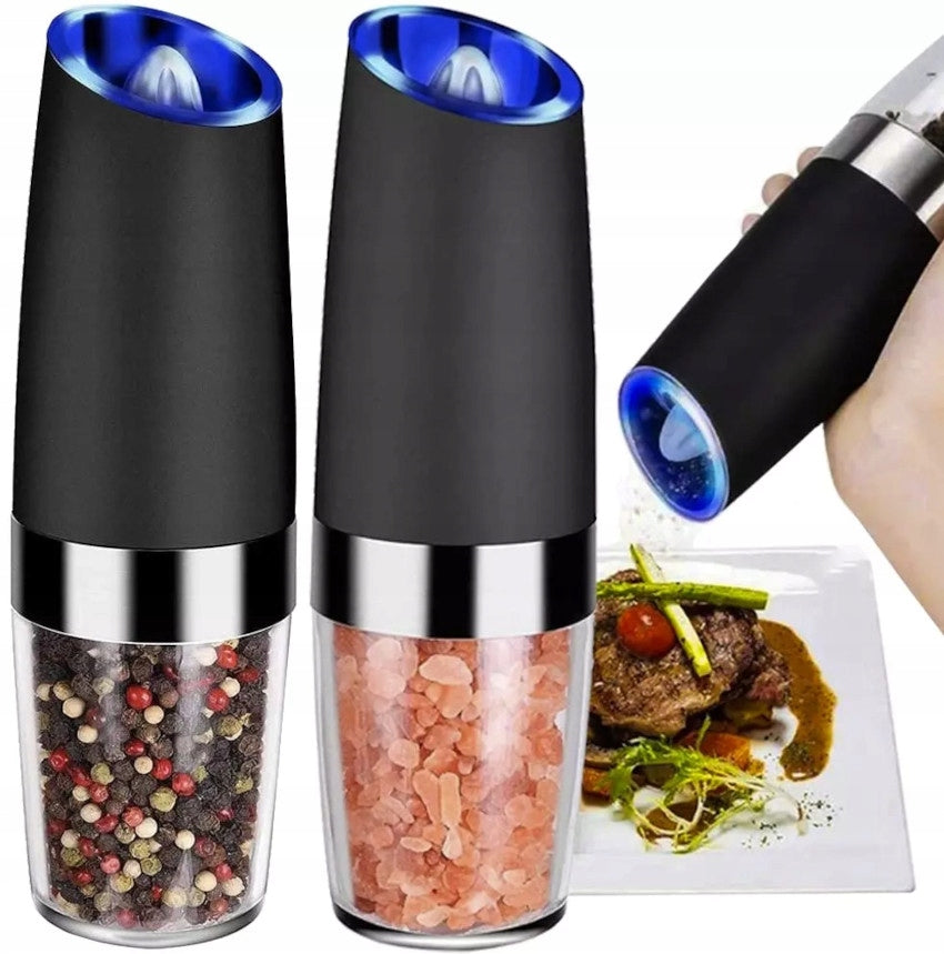 GRAVITY ELECTRIC PEPPER GRINDER SALT SPICES LED BACKLIGHT
