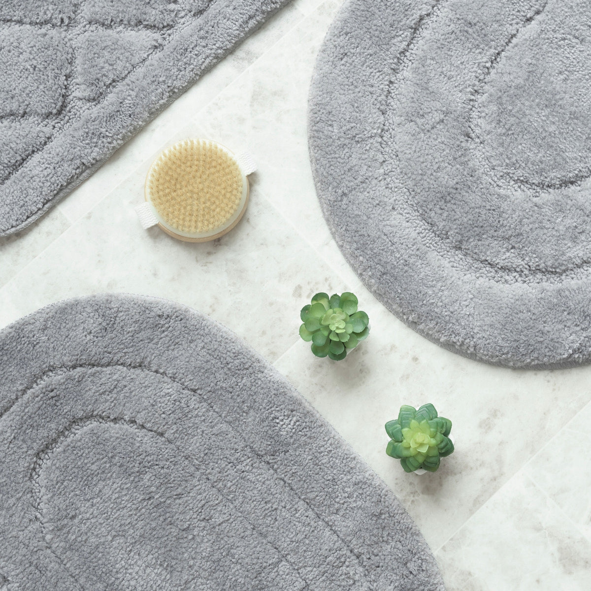 GRAY BATHROOM rug, ANTI-SLIP, WASHABLE, SOFT, ABSORBENT, 40x60CM Packaging status original