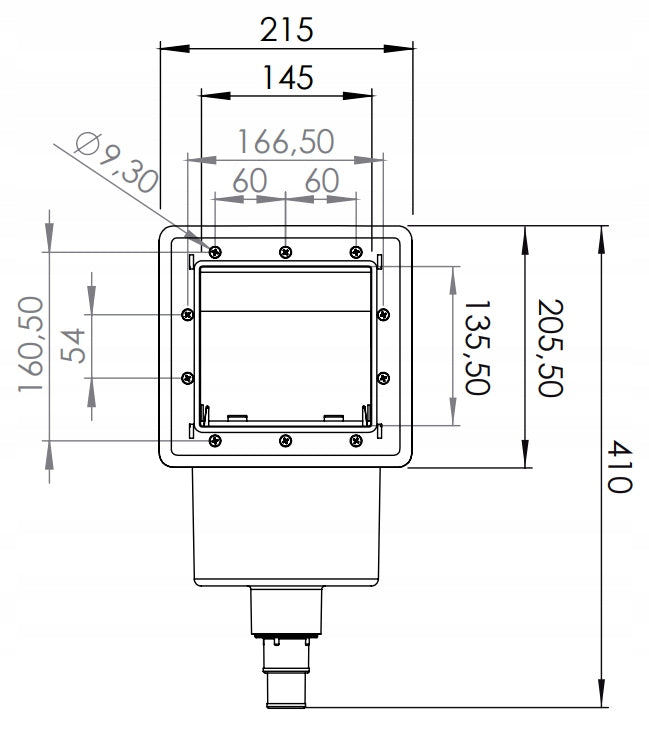 GRE AR100W pool skimmer, brown Volume 10 l