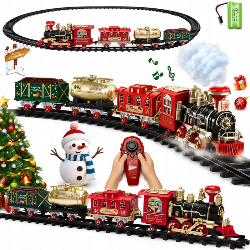 GREAT ELECTRIC CHRISTMAS QUEUE WITH REMOTE CONTROL MELODY UNDER THE CHRISTMAS TREE BATTERY