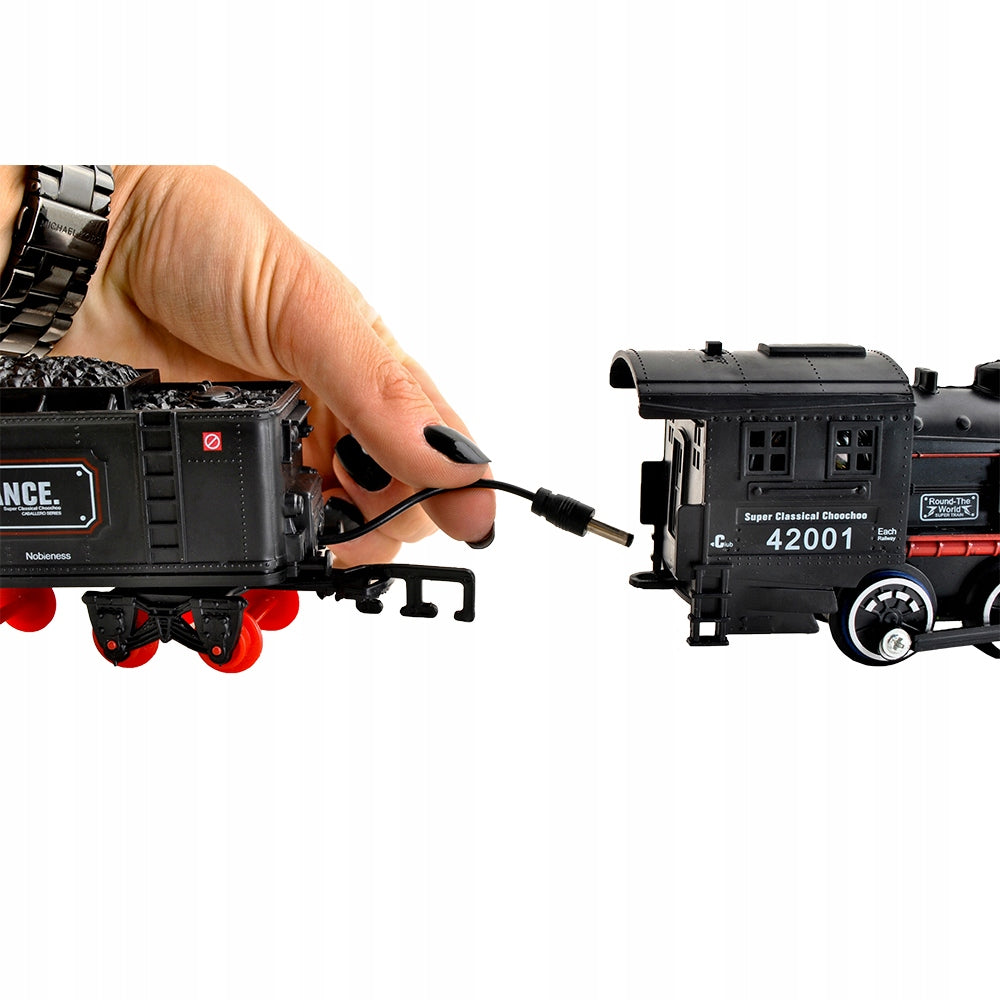 GREAT ELECTRIC RAILWAY 7m LOCOMOTIVE SMOKE TRACK TRAIN WAGONS LIGHT Brand Bobo-San