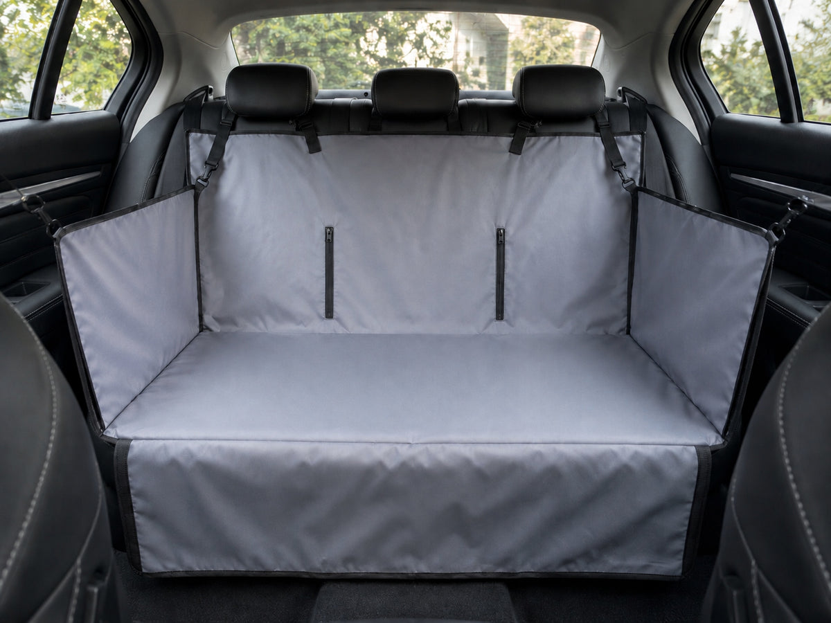 GREY CAR WATERPROOF DOG MAT Packaging status original