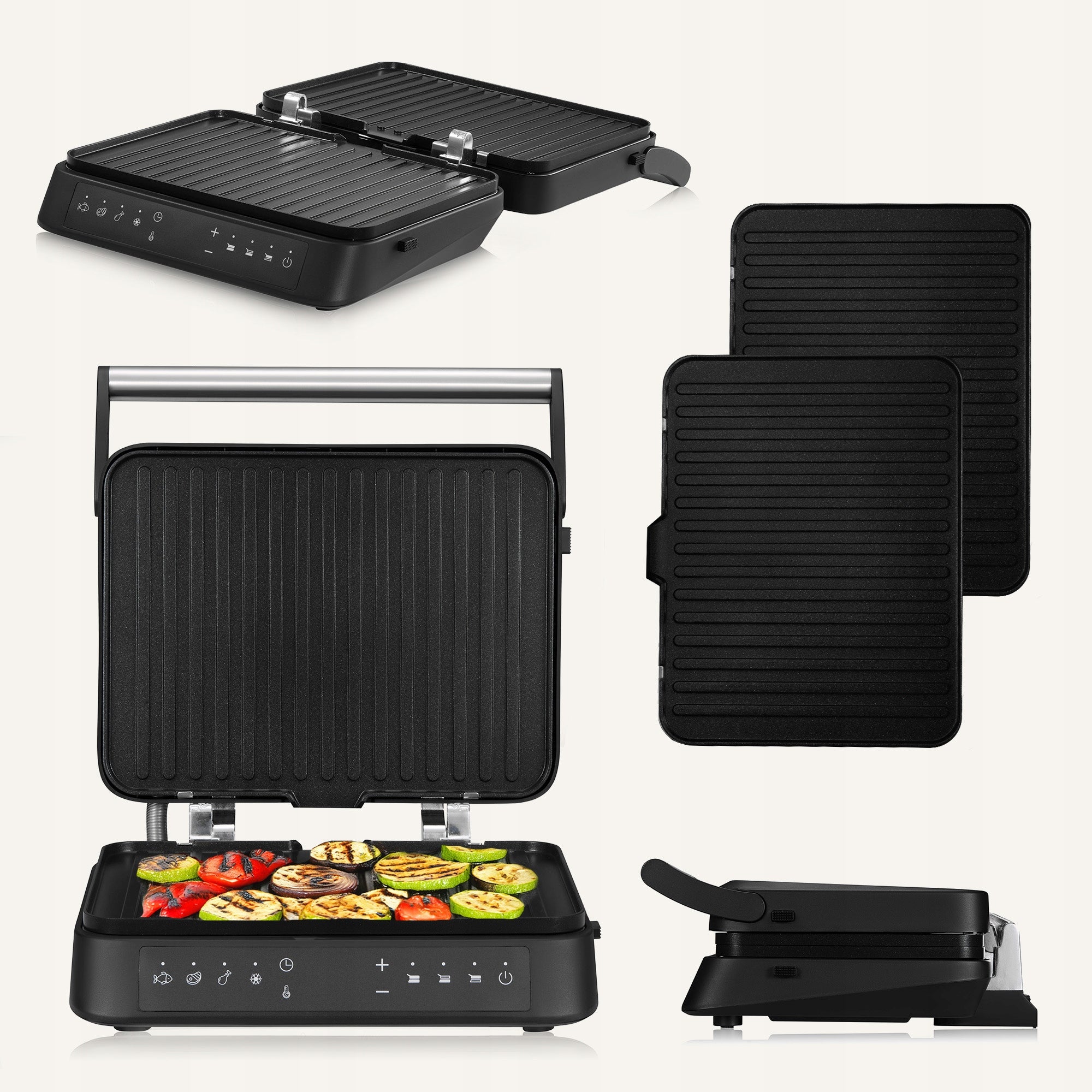 GRILL ELECTRIC FOLDING TOASTER 2000W Timer Panini 2 THERMOSTATS EAN (GTIN) 5903771723008