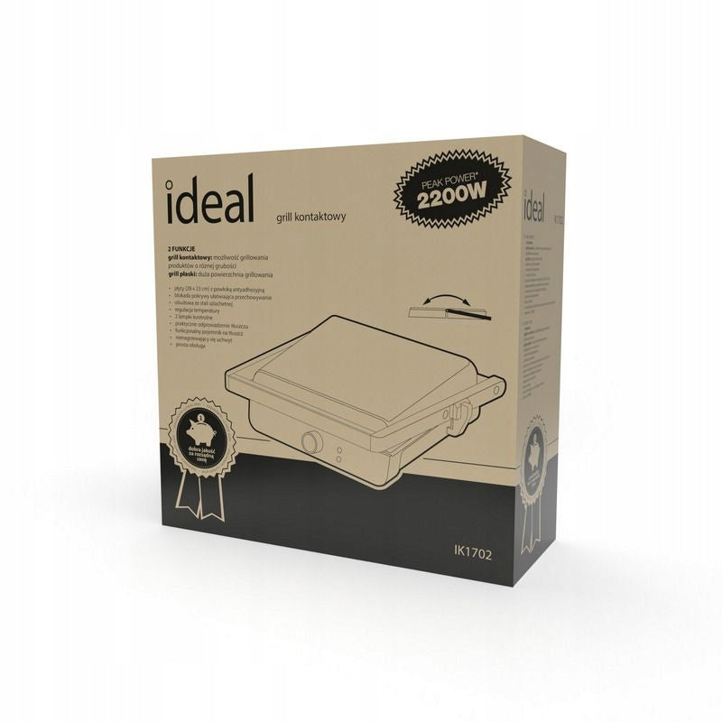 GRILL ELECTRIC TOASTER 2200W CONTACT STRONG FOLDING LARGE Manufacturer code IK1702
