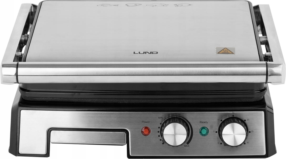 GRILL ELECTRIC TOASTER FOLDING 2000W +TIMER Brand Lund