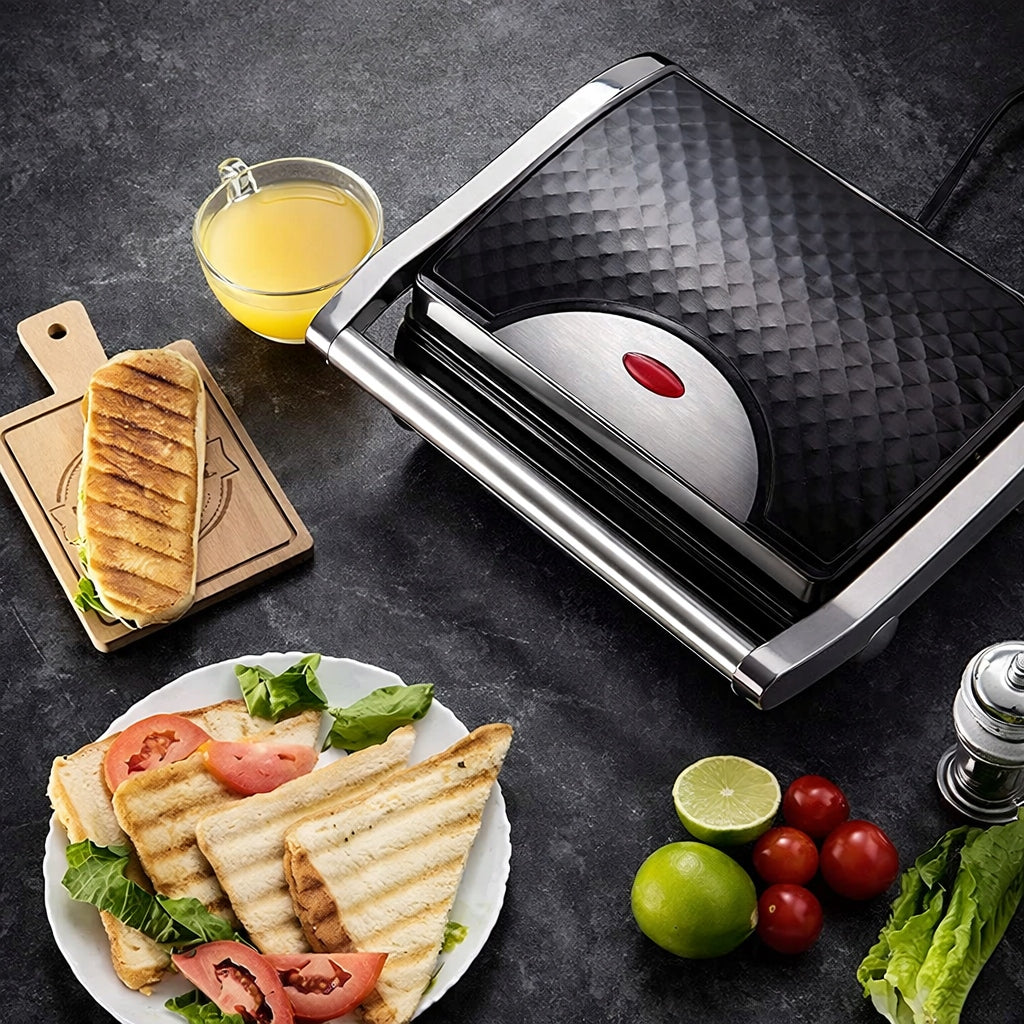 GRILL ELECTRIC TOASTER FOR PANINI SANDWICHES FOLDING STRONG Manufacturer code MBG1797