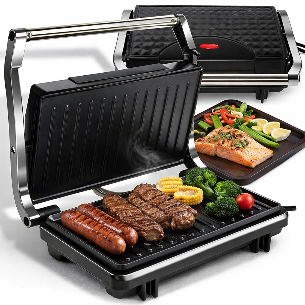 GRILL ELECTRIC TOASTER FOR PANINI SANDWICHES FOLDING STRONG