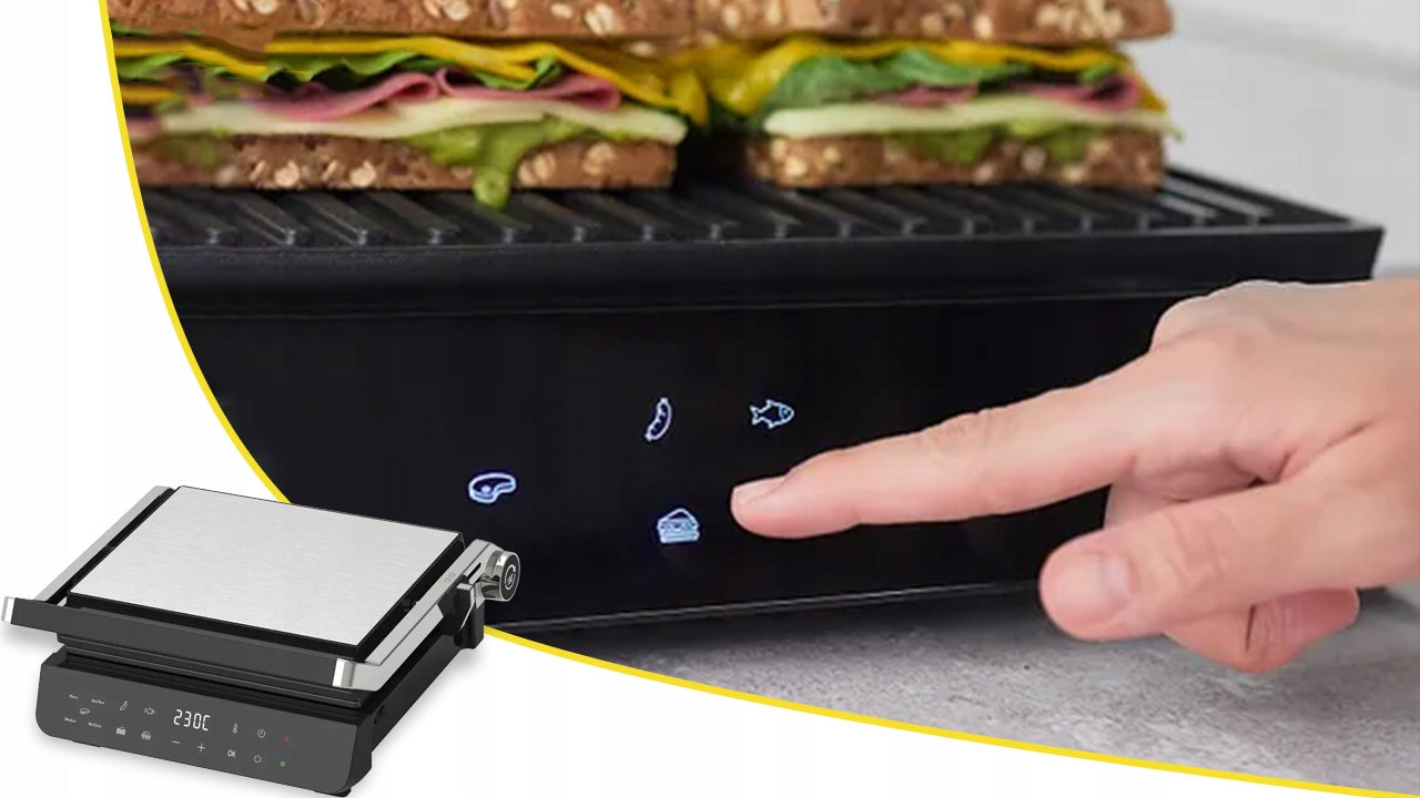 GRILL ELECTRIC TOASTER OVEN FOR PANINI KEBABA SANDWICHES FOLDING 2000W EAN (GTIN) 5903933567136