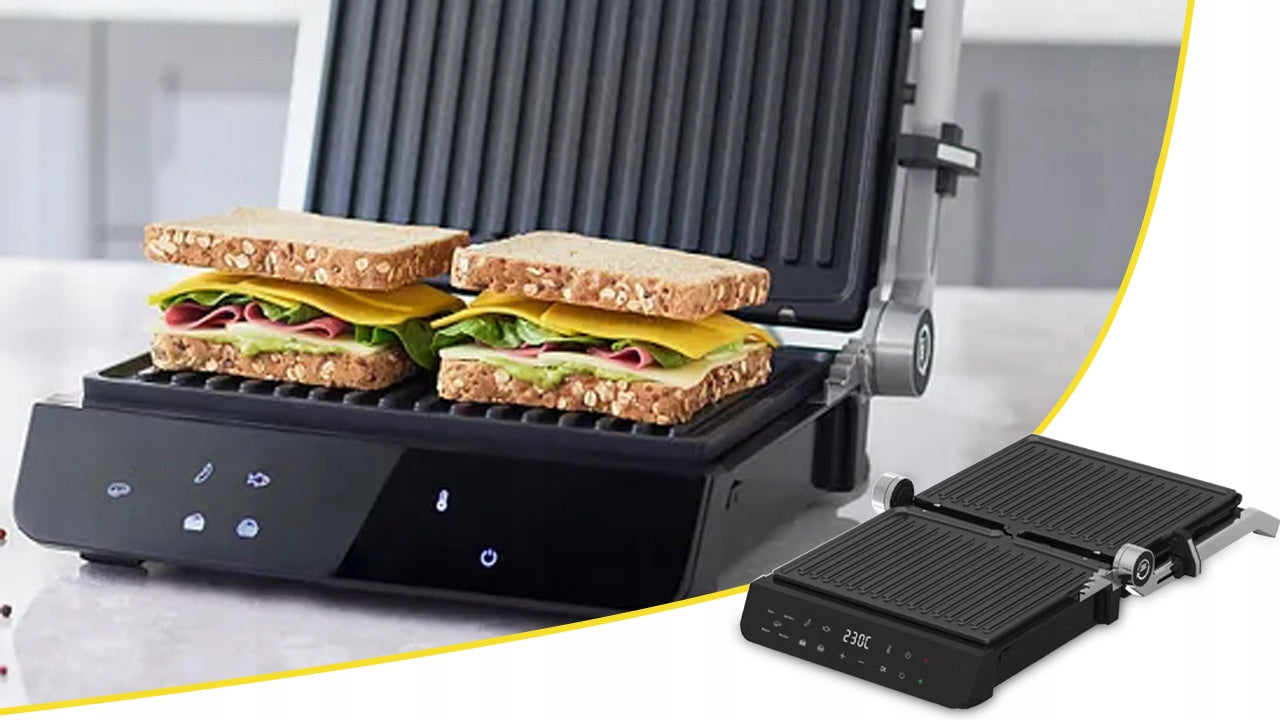 GRILL ELECTRIC TOASTER OVEN FOR PANINI KEBABA SANDWICHES FOLDING 2000W Power 2000 W