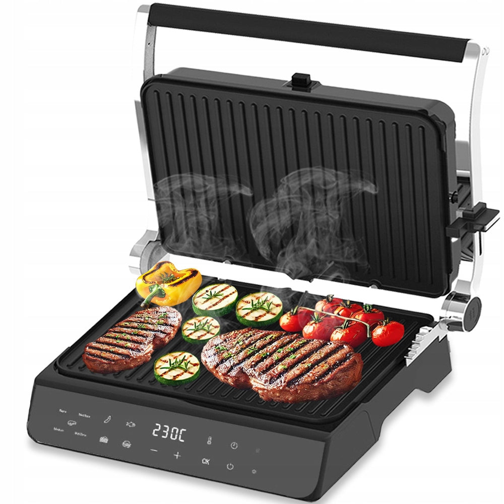GRILL ELECTRIC TOASTER OVEN FOR PANINI KEBABA SANDWICHES FOLDING 2000W Temperature control yes