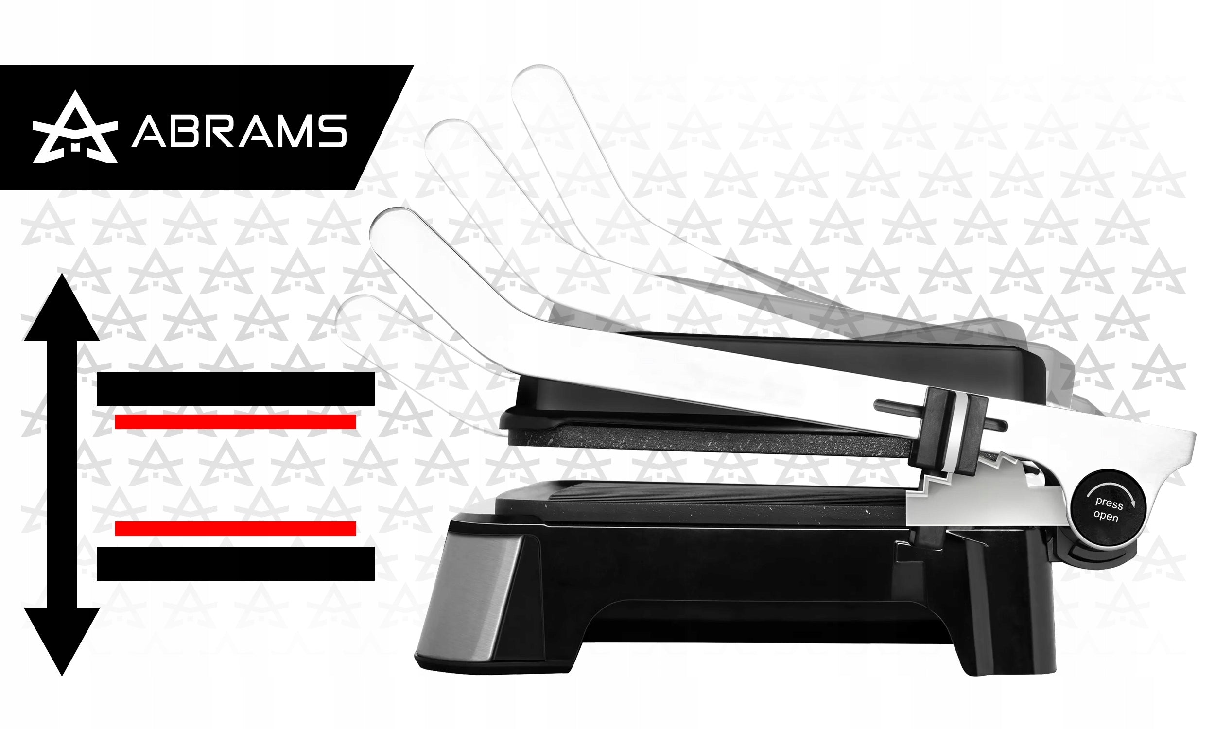 GRILL ELECTRIC WAFFLE MAKER TOASTER PANINI + WAFFLES LARGE POWER 2200W Dominant color silver
