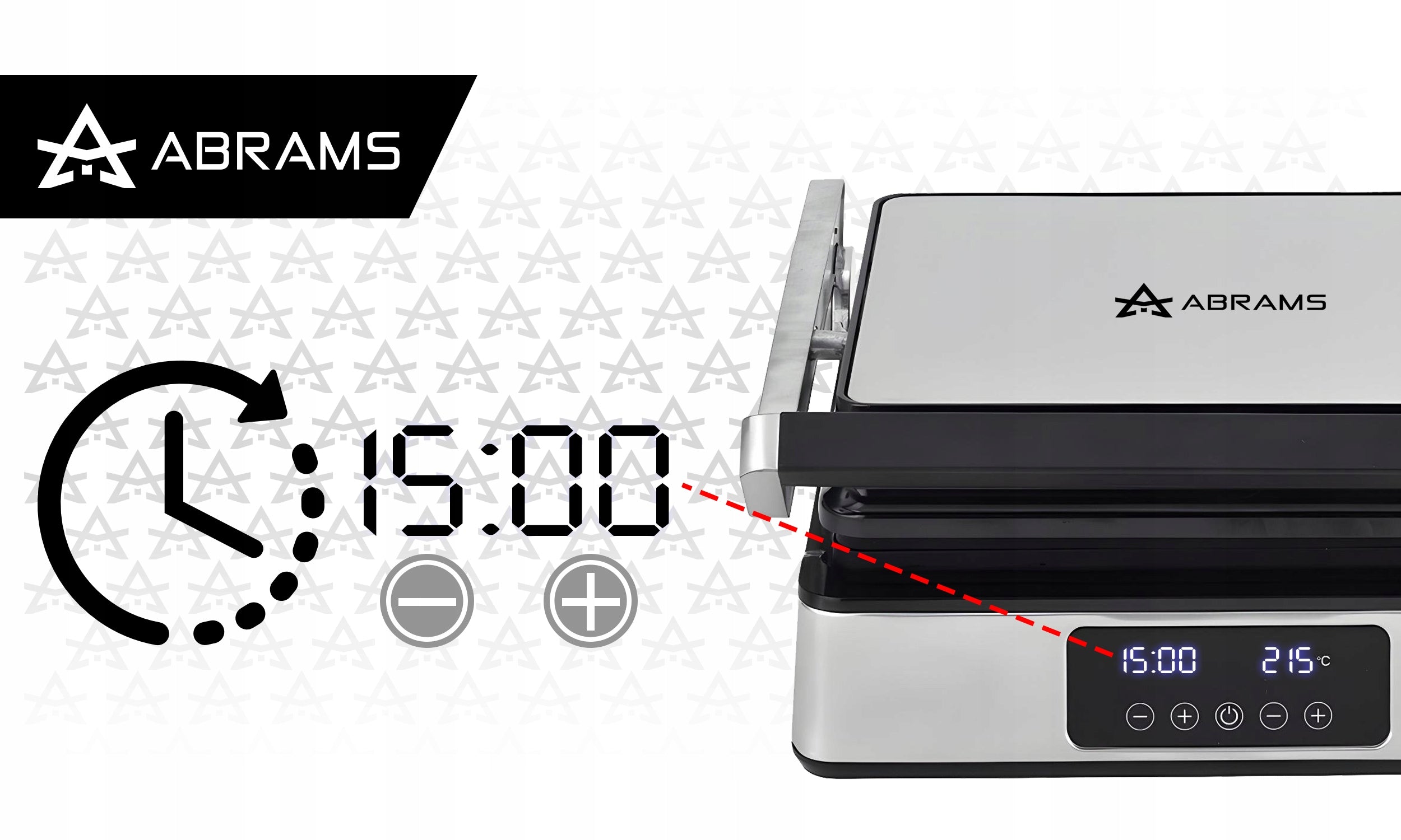 GRILL ELECTRIC WAFFLE MAKER TOASTER PANINI + WAFFLES LARGE POWER 2200W Model B-530