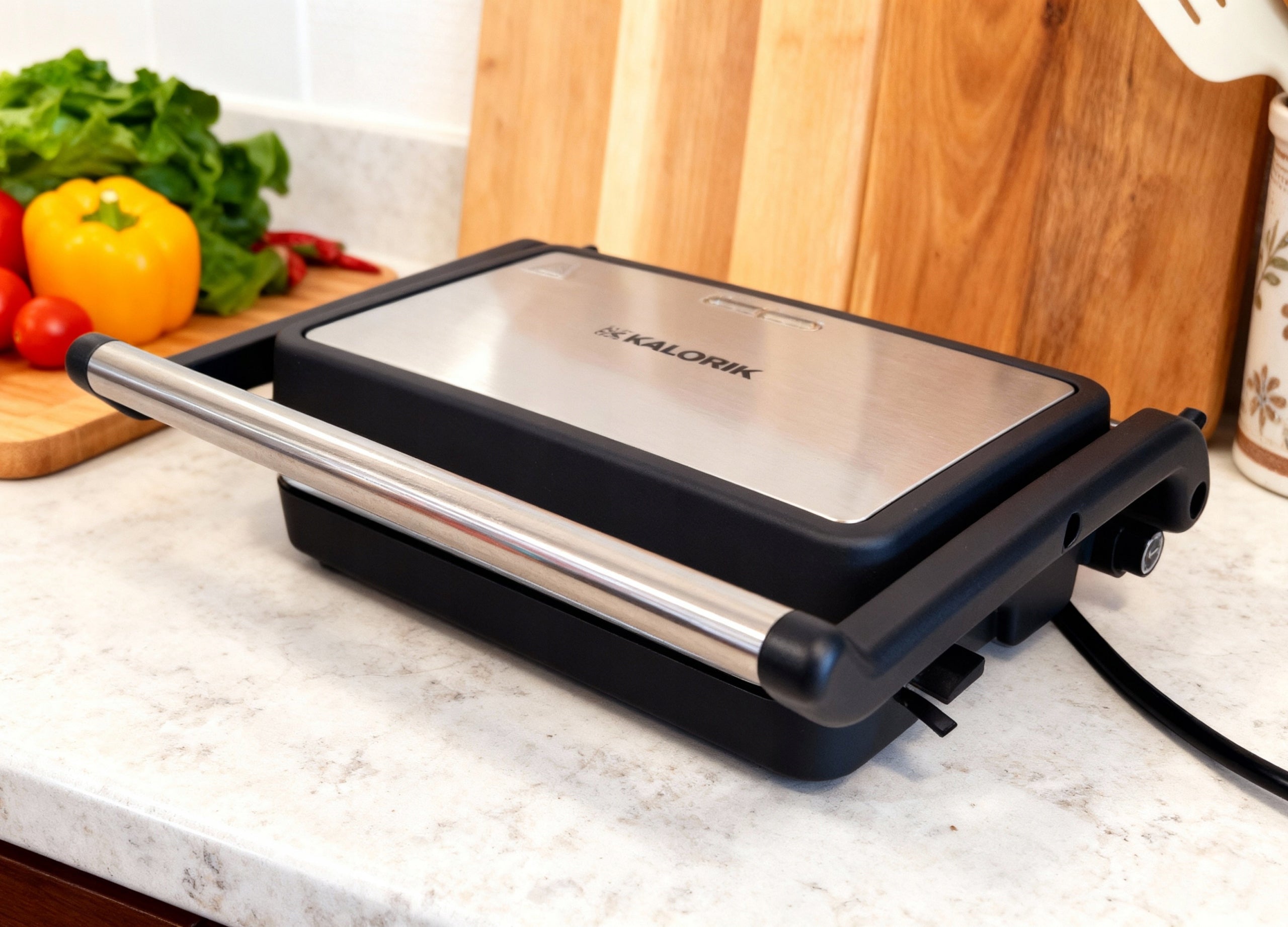 GRILL PANINI 1200W TOASTER SANDWICH TORTILLA 180 DEGREE NON STICK 2 PLATES Model SWP1200S-KALORIK