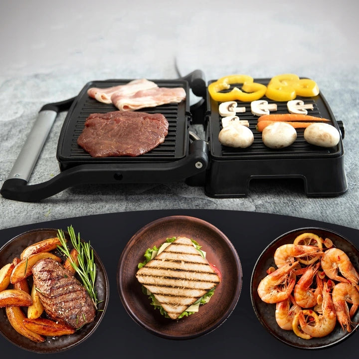 GRILL TOASTER FOR PANINI MEAT SANDWICHES 1500W Dominant color silver/gray
