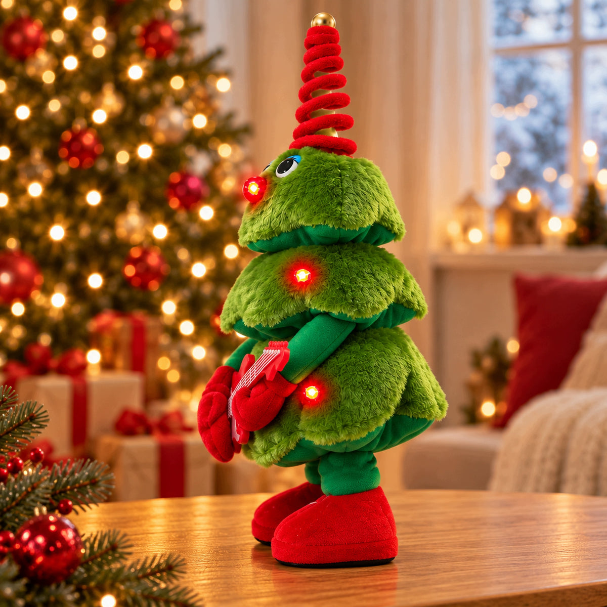 GRINCH CHRISTMAS GNOME GLOWING DANCING PLUSH TOY INTERACTIVE CHRISTMAS TREE Packaging status original