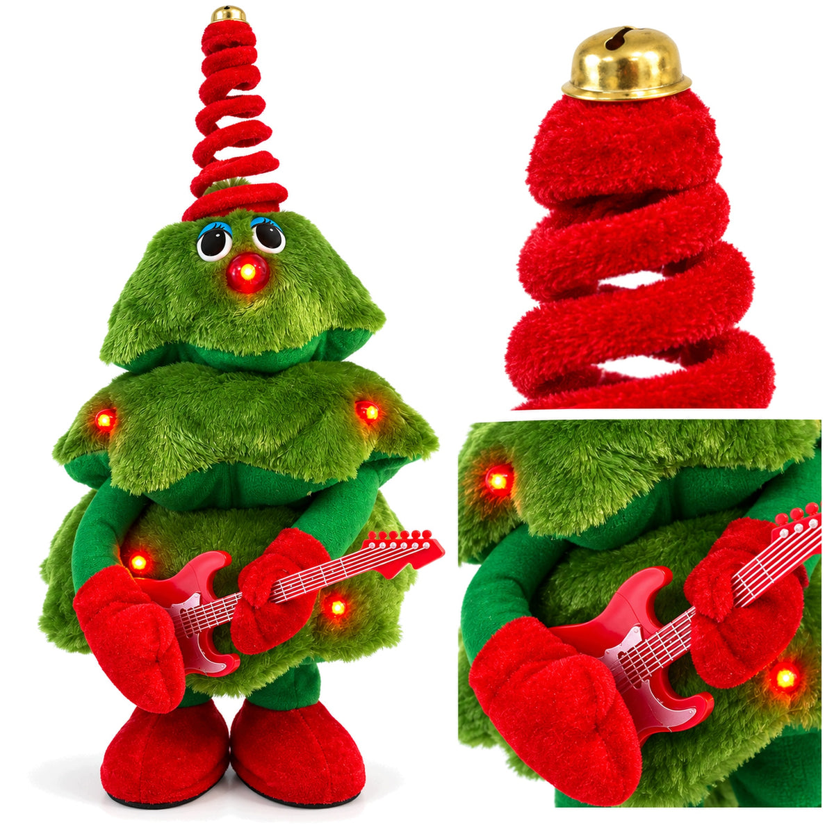 GRINCH CHRISTMAS GNOME GLOWING DANCING PLUSH TOY INTERACTIVE CHRISTMAS TREE