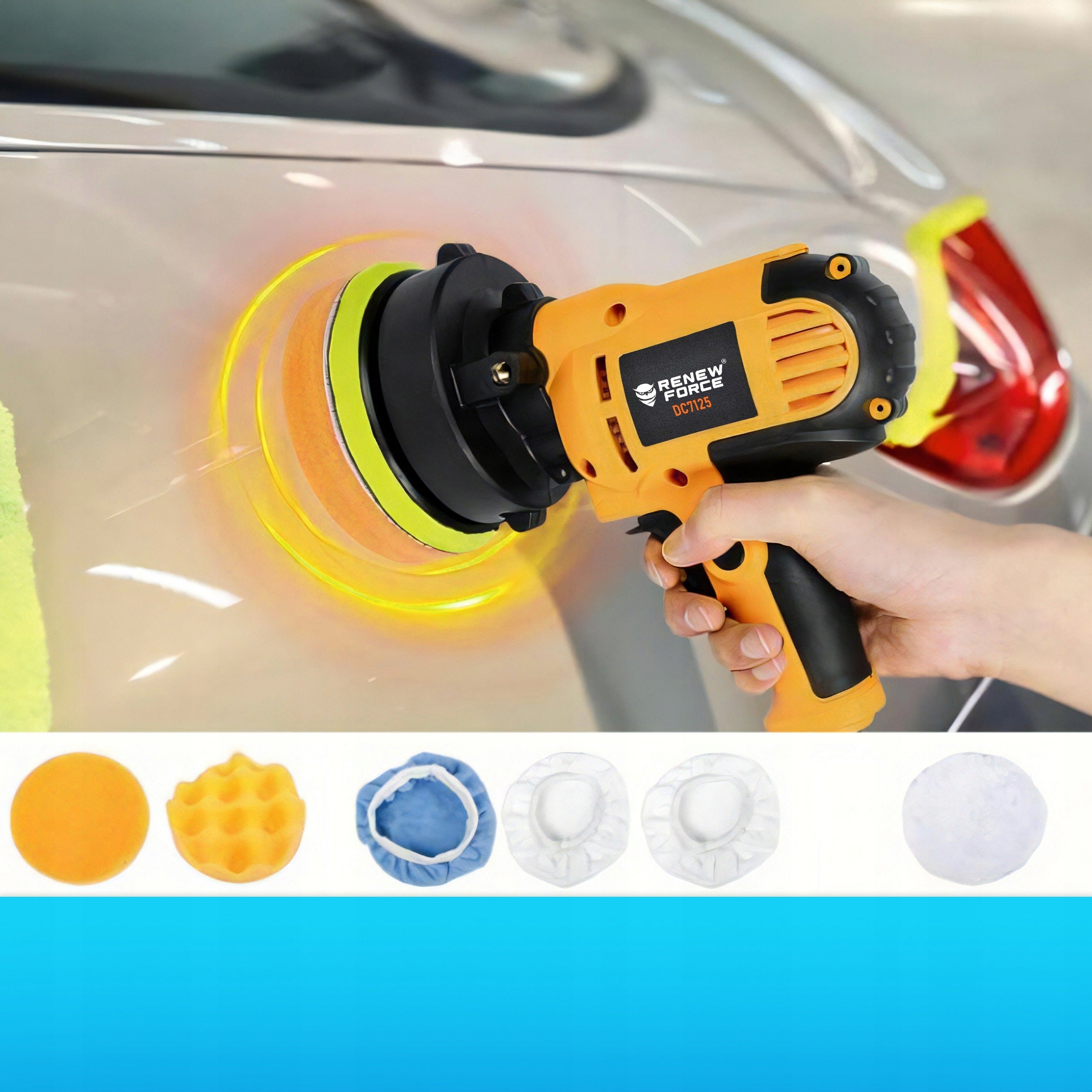 GRINDER CAR POLISHER POLISHING MACHINE SPONGE SET 600-3700 RPM Brand Renew Force