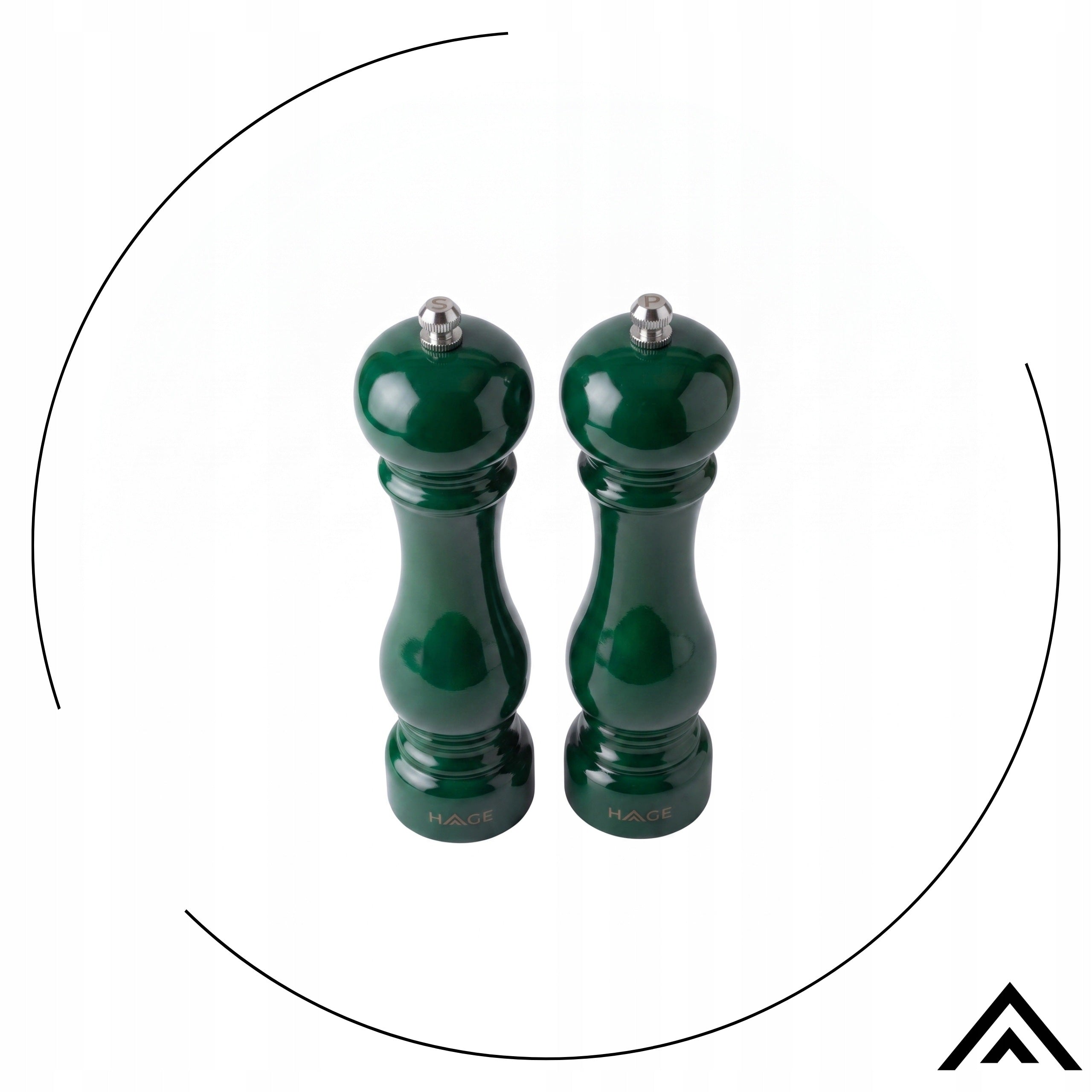 GRINDER SALT AND PEPPER GRINDERS HAND CERAMIC BOTTLE GREEN 2 PCS. Manufacturer code Młynek do Pieprzu i Soli butelkowa zieleń