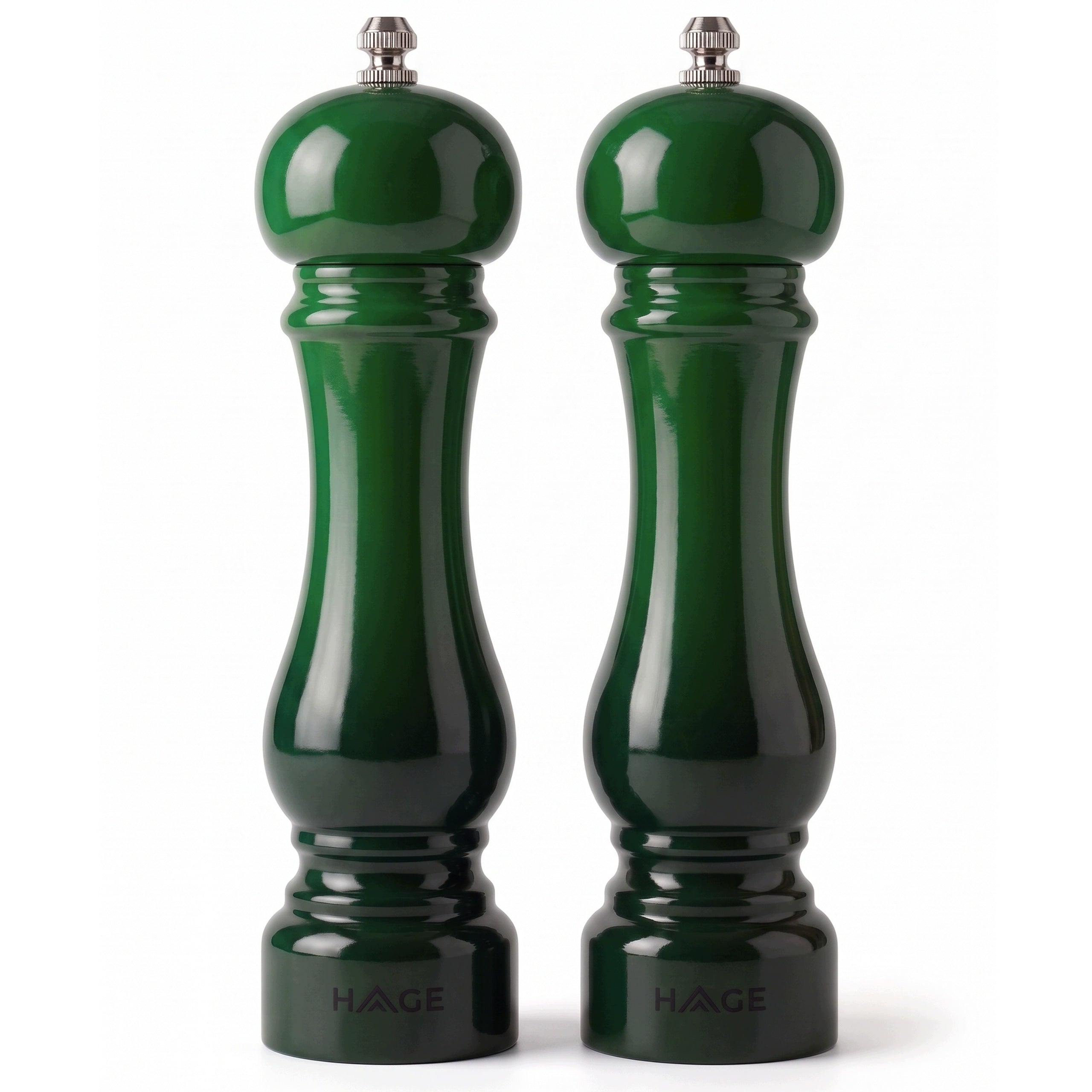 GRINDER SALT AND PEPPER GRINDERS HAND CERAMIC BOTTLE GREEN 2 PCS.