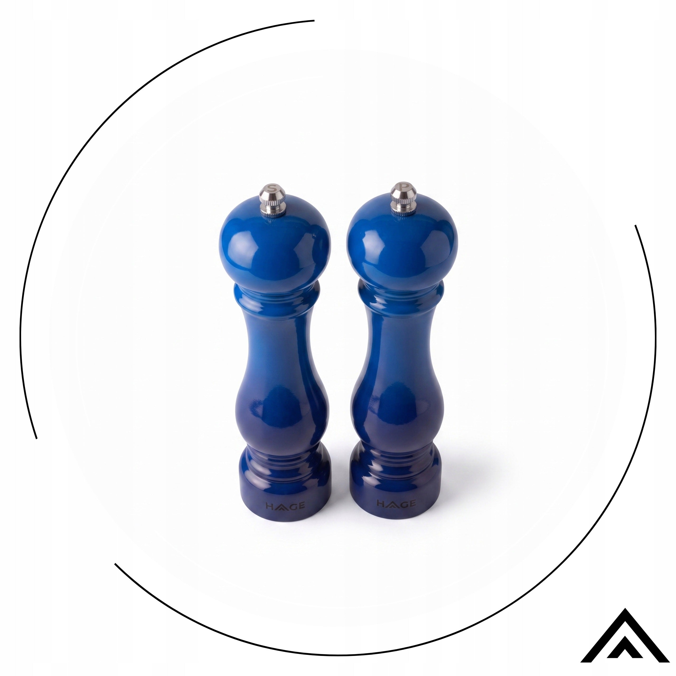 GRINDER SALT AND PEPPER GRINDERS HAND CERAMIC FILAMENT BLUE 2 PCS. Manufacturer code Młynek do Pieprzu i Soli ręczny niebieski