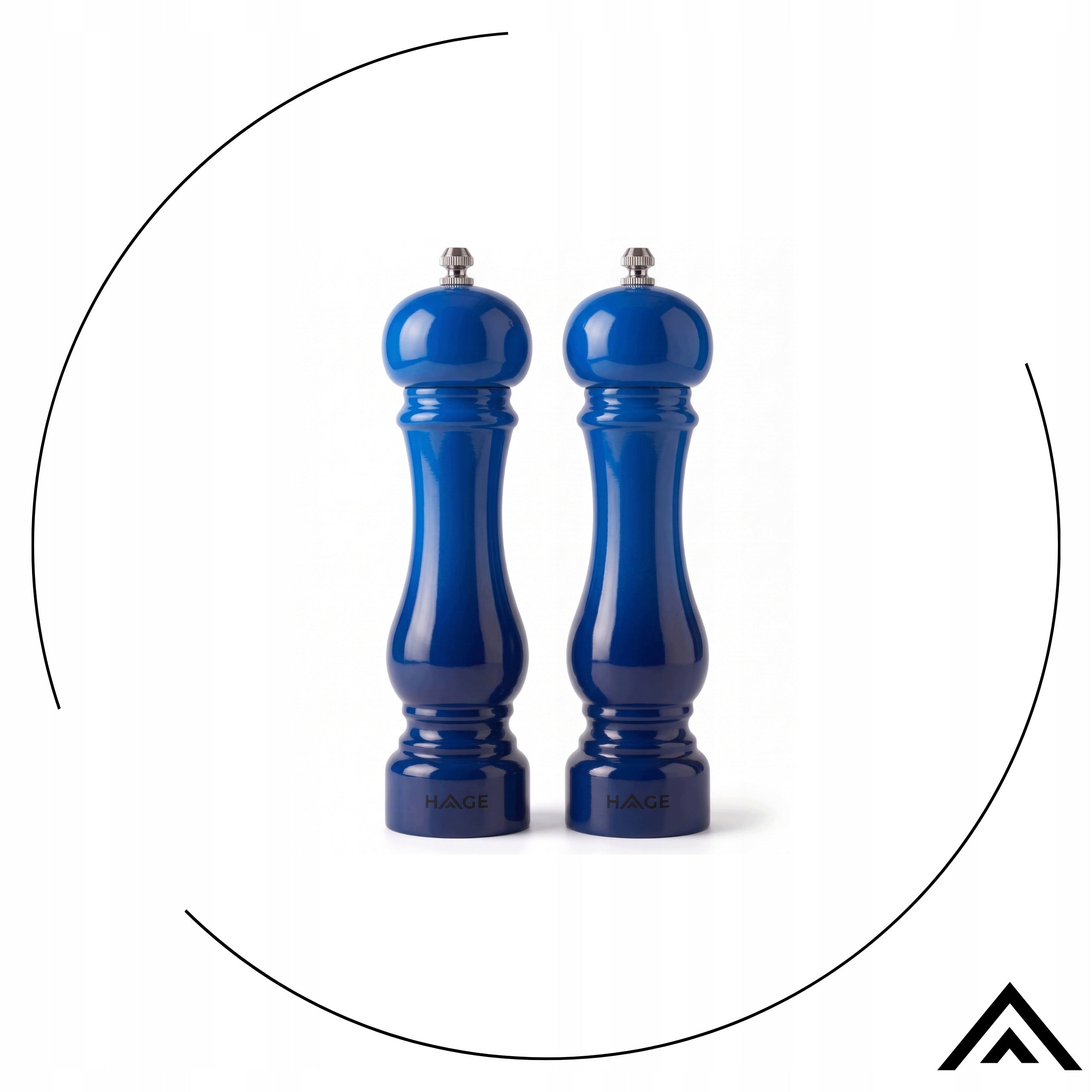 GRINDER SALT AND PEPPER GRINDERS HAND CERAMIC FILAMENT BLUE 2 PCS. Packaging status original