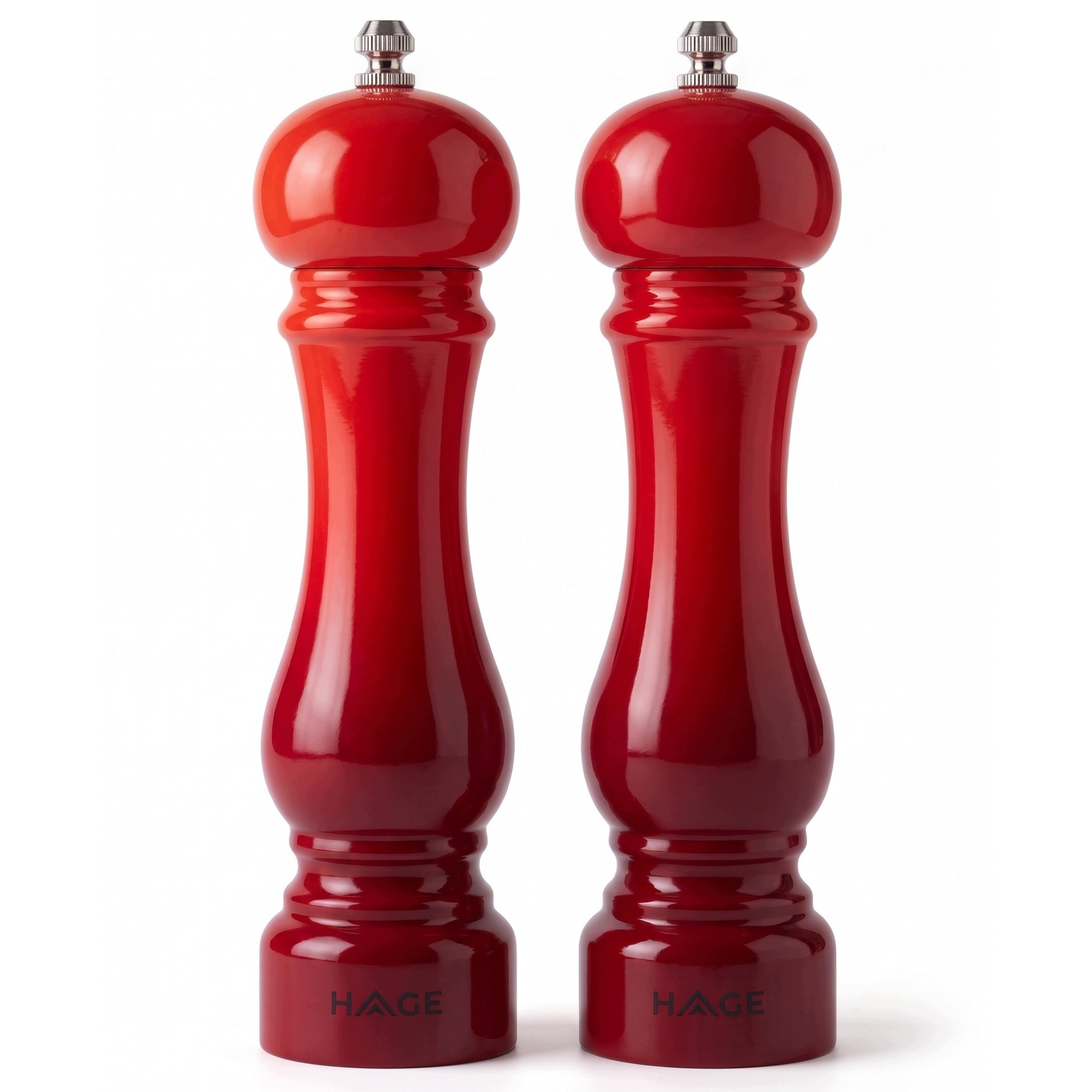GRINDER SALT AND PEPPER GRINDERS HAND CERAMIC FILAMENT RED 2 PCS.