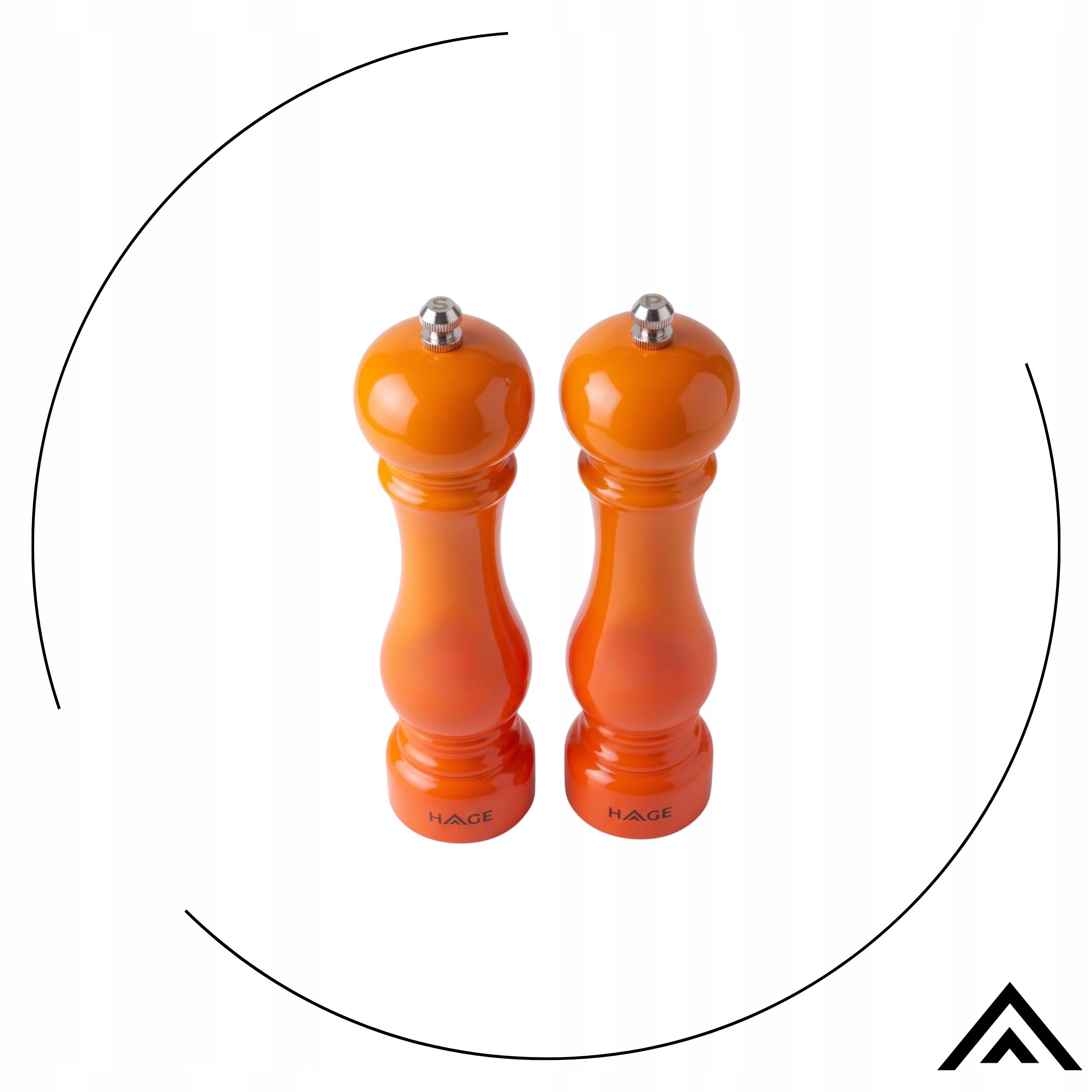 GRINDER SALT AND PEPPER GRINDERS HANDHELD CERAMIC ORANGE HEATER 2 PACK Manufacturer code Młynek do Pieprzu i Soli ręczny pomarańczowy