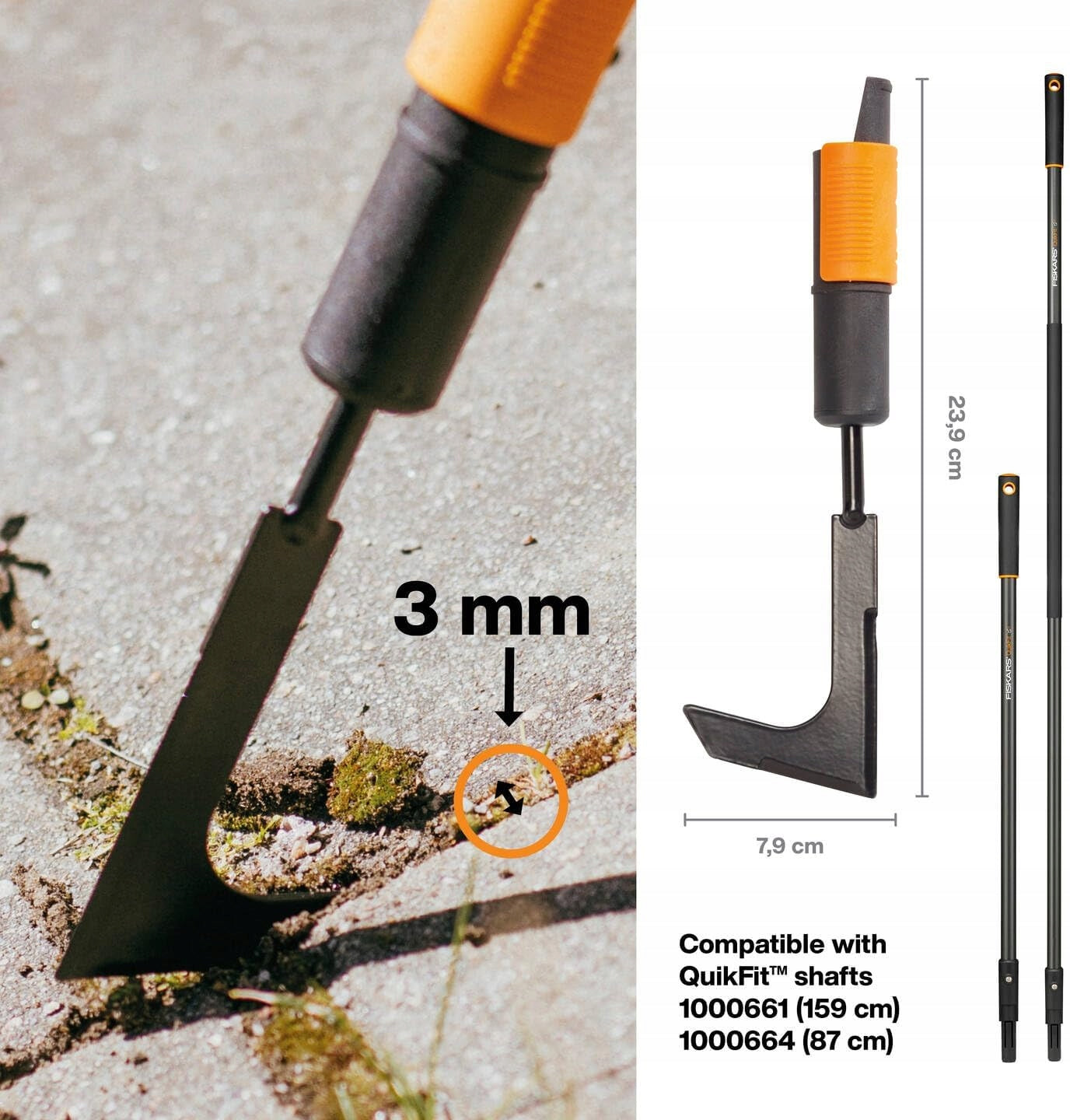 GROUT SCRAPER HAND WEEDER STEEL 25CM BLACK Manufacturer code SKROBAK DO FUG CHWASTOWNIK STALOWY QUIKF