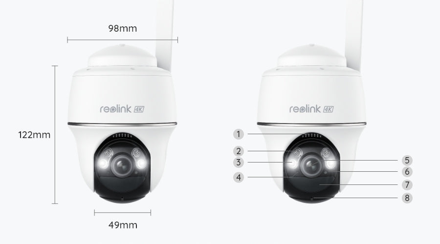 GSM CAMERA REOLINK GO PT ULTRA 4K 8Mpx SIM card + panel + memory card Packaging status original