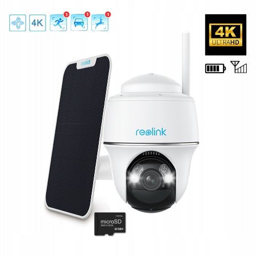 GSM CAMERA REOLINK GO PT ULTRA 4K 8Mpx SIM card + panel + memory card