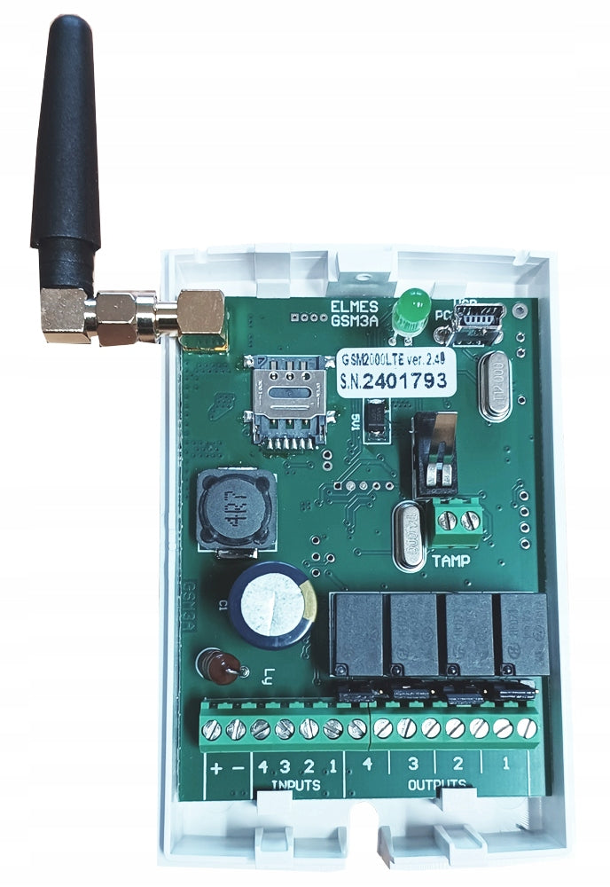 GSM2000LTE GSM 2G 4G LTE module - SMS/CLIP - 10-30 VDC or 12-25 VAC - ELMES Brand Elmes