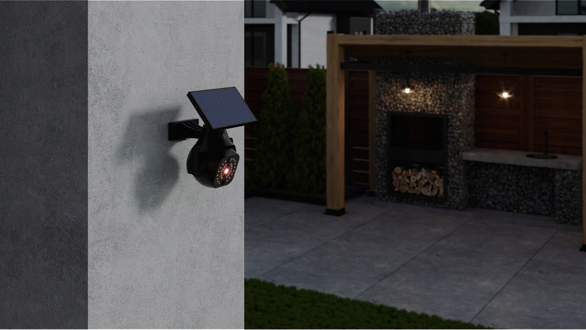 GUARDOS solar LED floodlight, dummy camera, 300lm, 6400K, IP65, GTV EAN (GTIN) 5902801467561