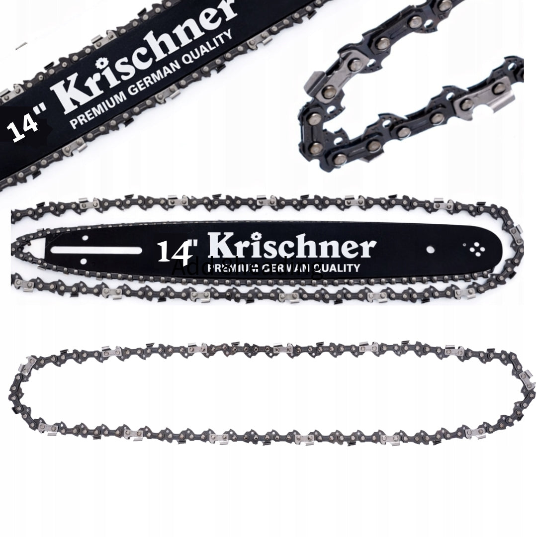 GUIDE BAR 14'' 2 SAW CHAINS 52DL ,1.3MM KRISCHNER