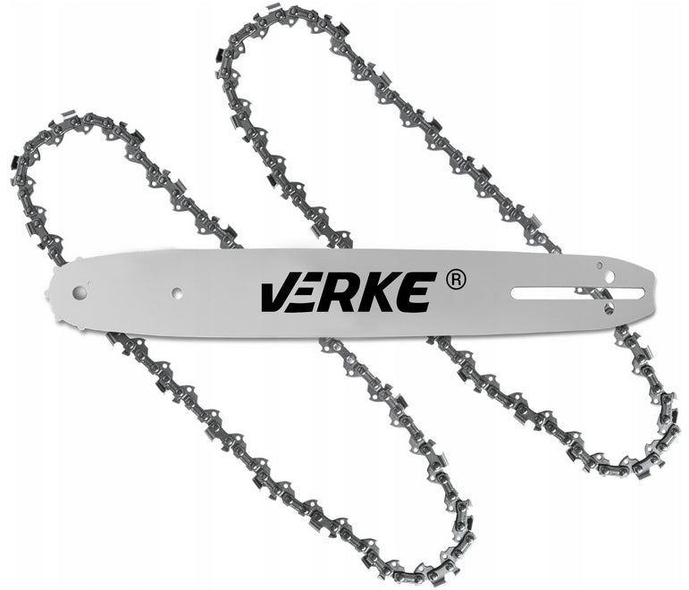 GUIDE WITH 2 CHAINS COMBUSTION SAW 10" 25cm 3/8" 1,3mm 40o Brand Verke