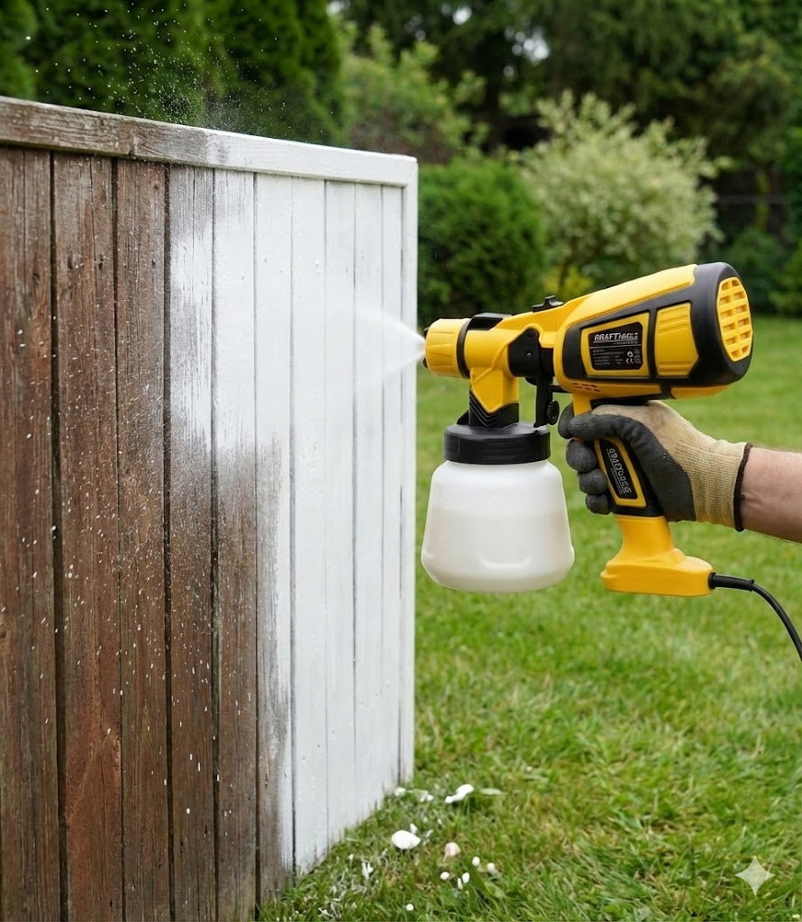GUN PAINT SPRAYER FOR PAINTING WALLS HVLP 650W 3 NOZZLES 800ML SET Packaging status original
