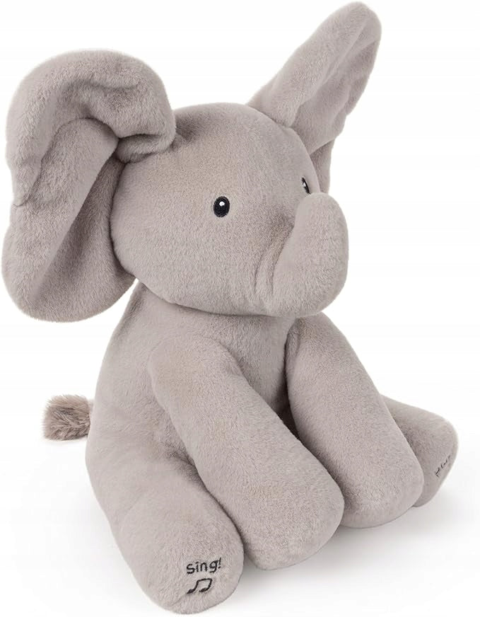 GUND FLAPPY SINGING AND TALKING ELEPHANT MOVES EARS 6M+ GERMAN VERSION Brand GUND