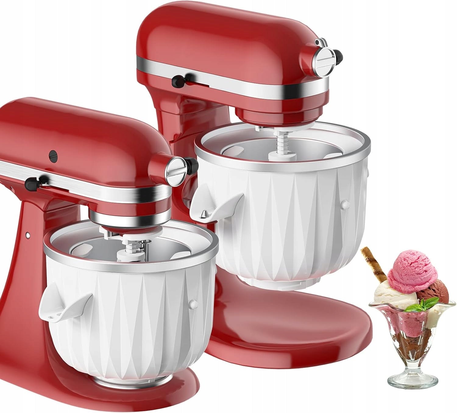GVODE KitchenAid Ice Cream Attachment 4,5-5QT Ice Cream Machine 2QT